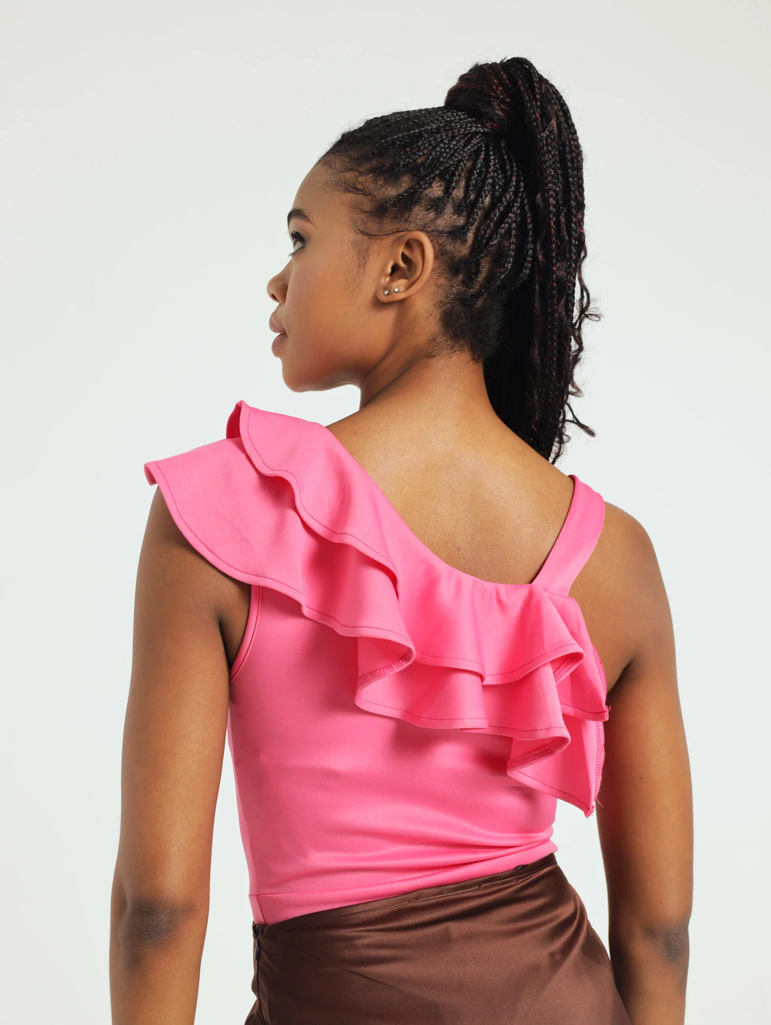 Double Frill Strappy Bodysuit - Pink - Image 3