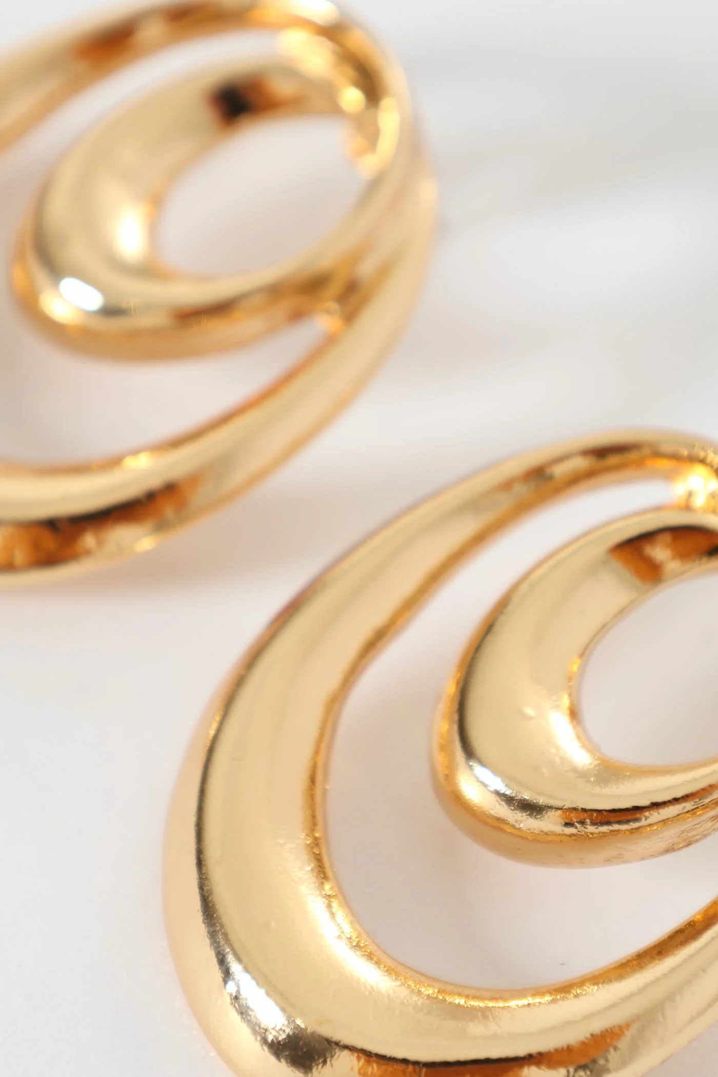 Double Loop Statement Earring - Gold - Image 2