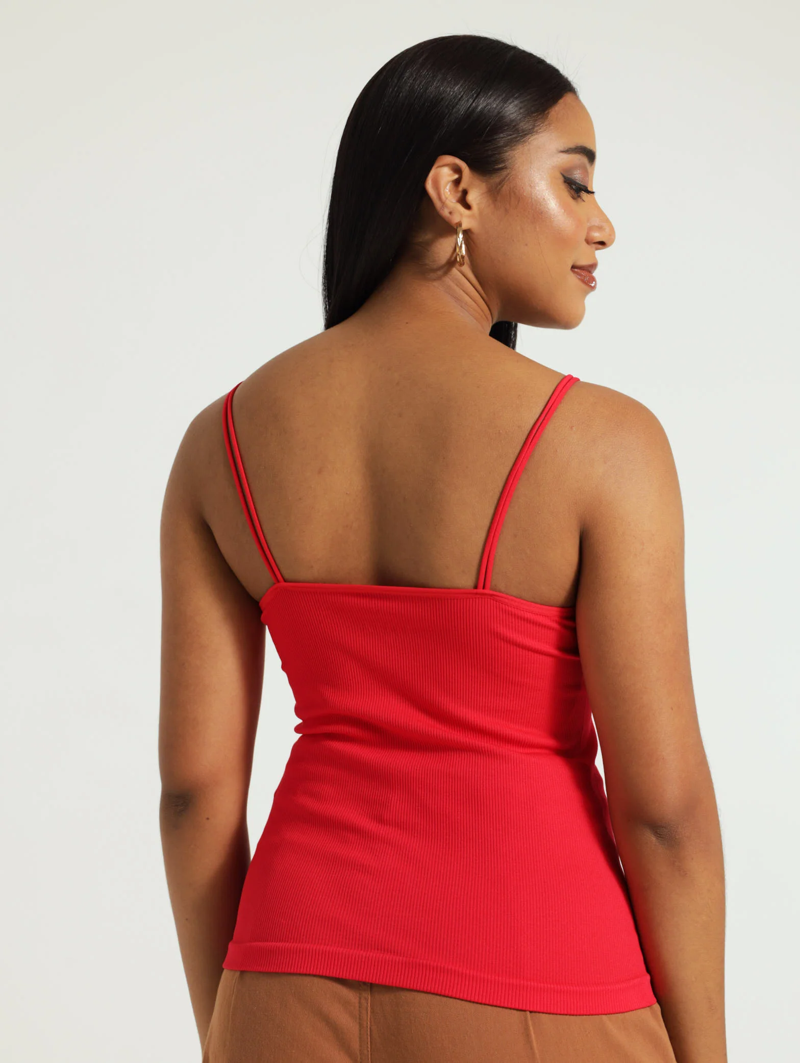 Double Strap Cami Seamless Crop Top - Image 3
