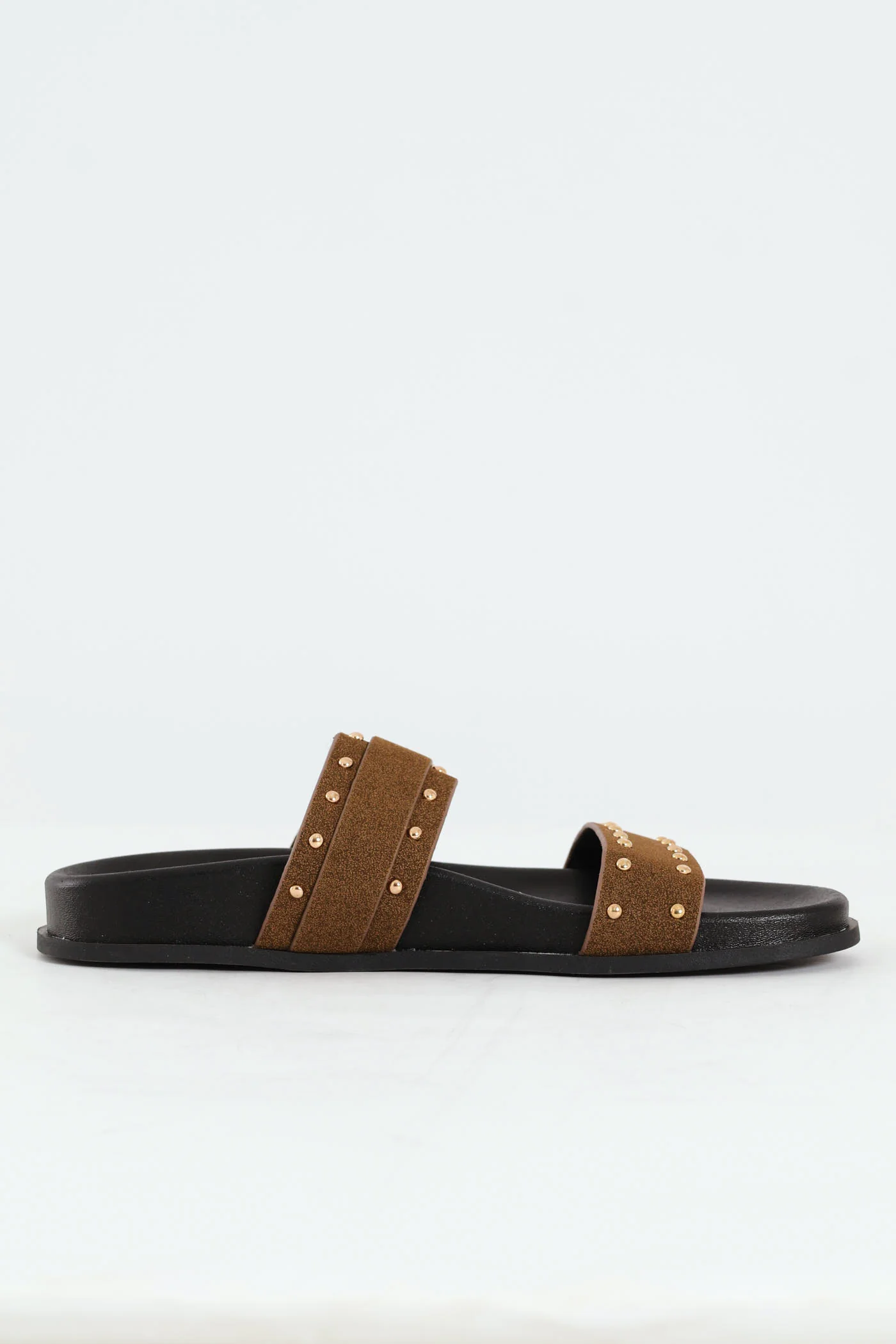 Double Studded Strap Moulded Mule Sandal - Fatigue - Image 4