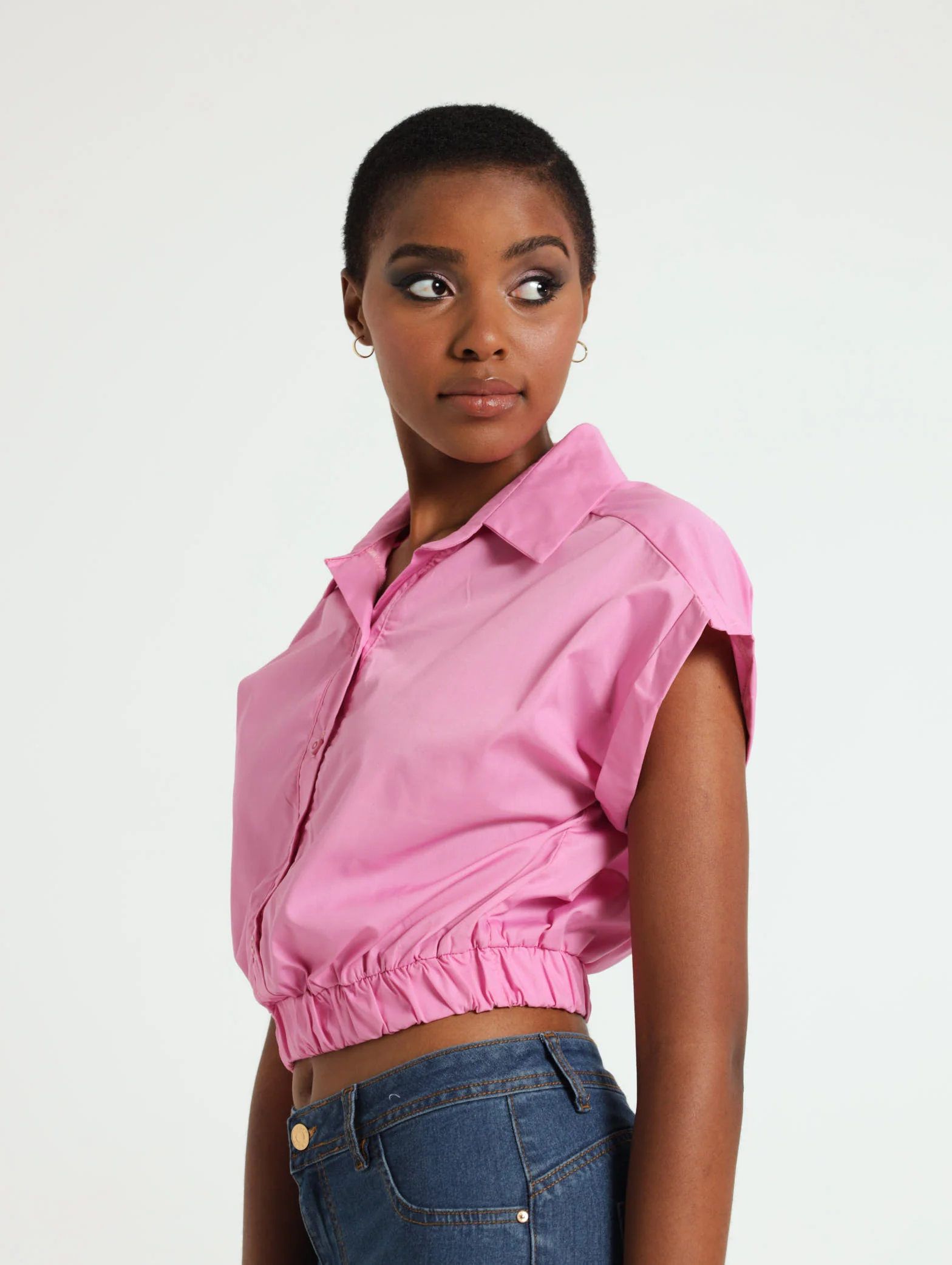 Elastic Waist Poplin Shirt - Image 3