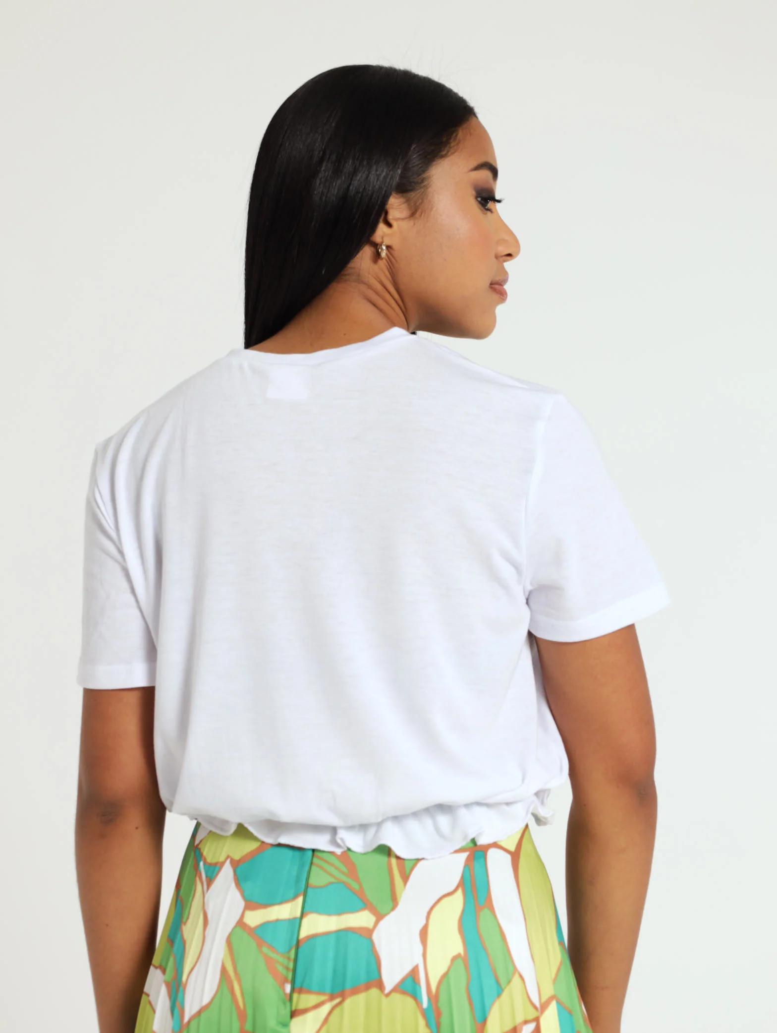 Elastic Waist Slogan Top - Image 3