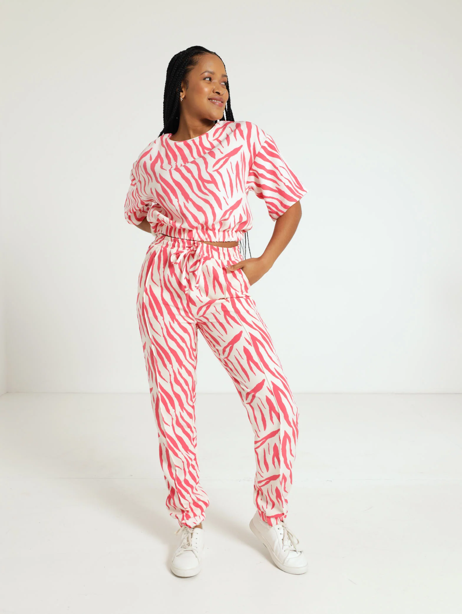 Elastic Waist Zebra Tee - Image 2