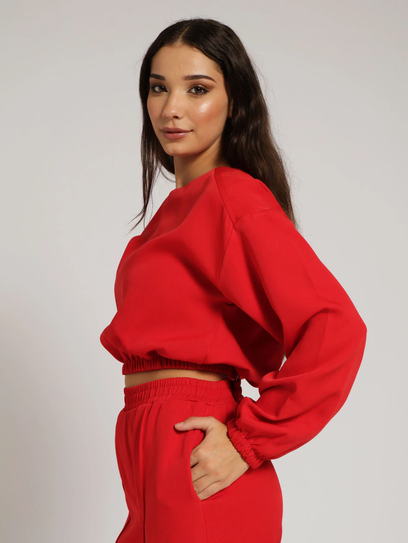 Elasticated Barbi Pullover - Red - Image 2