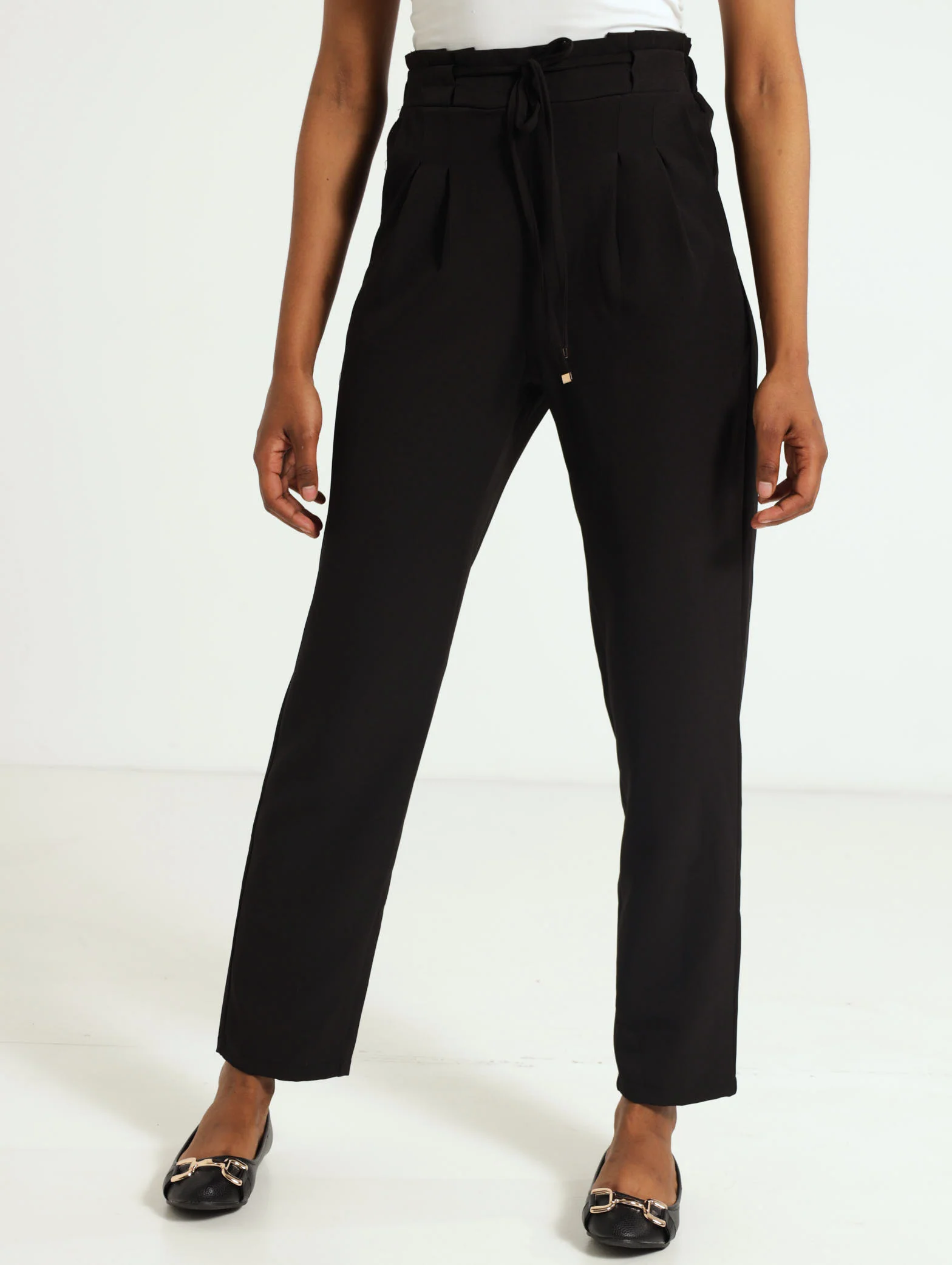 Elasticated Waist Tie Pants