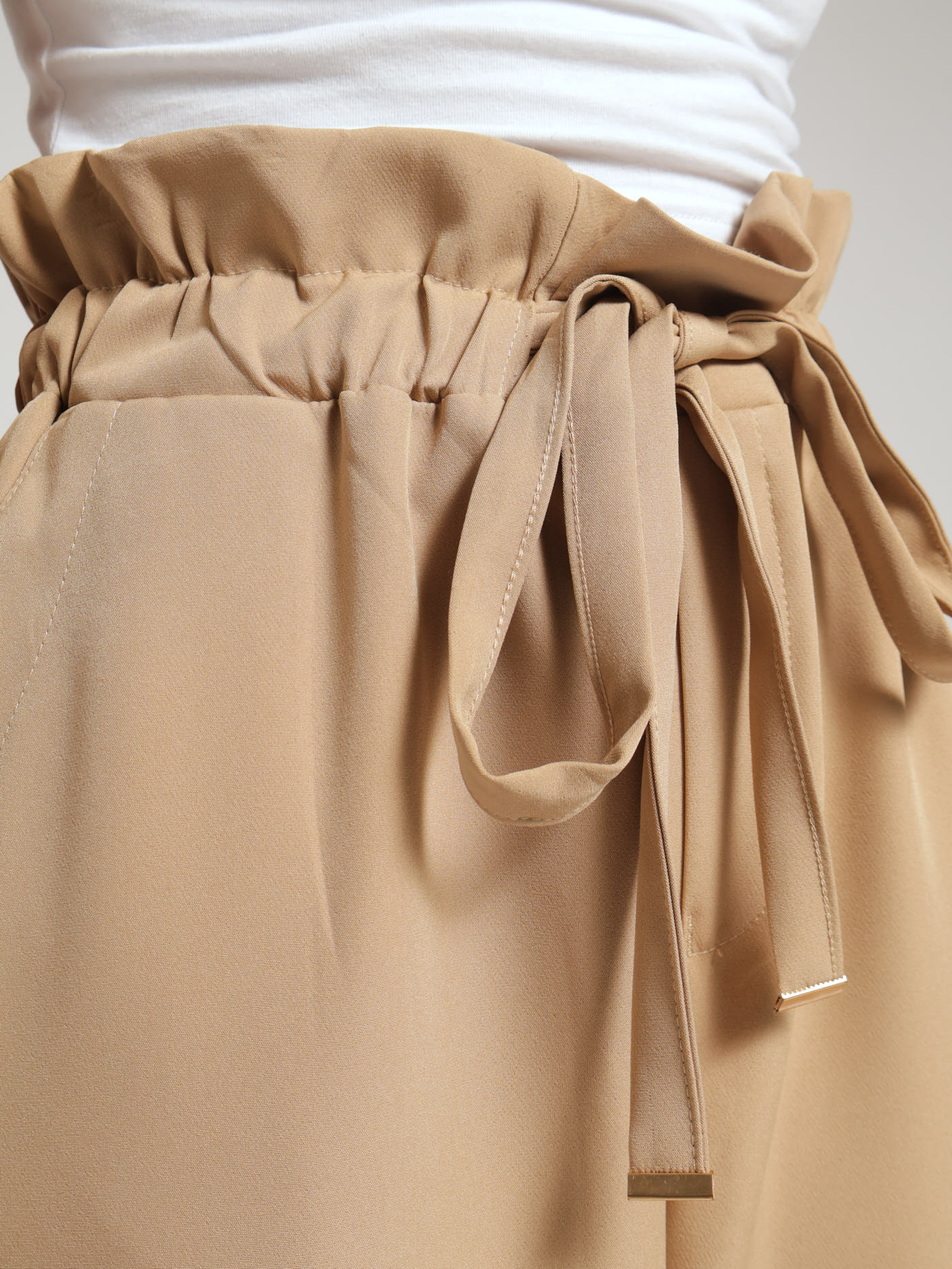 Elasticated Waistband Tie Pants - Image 4
