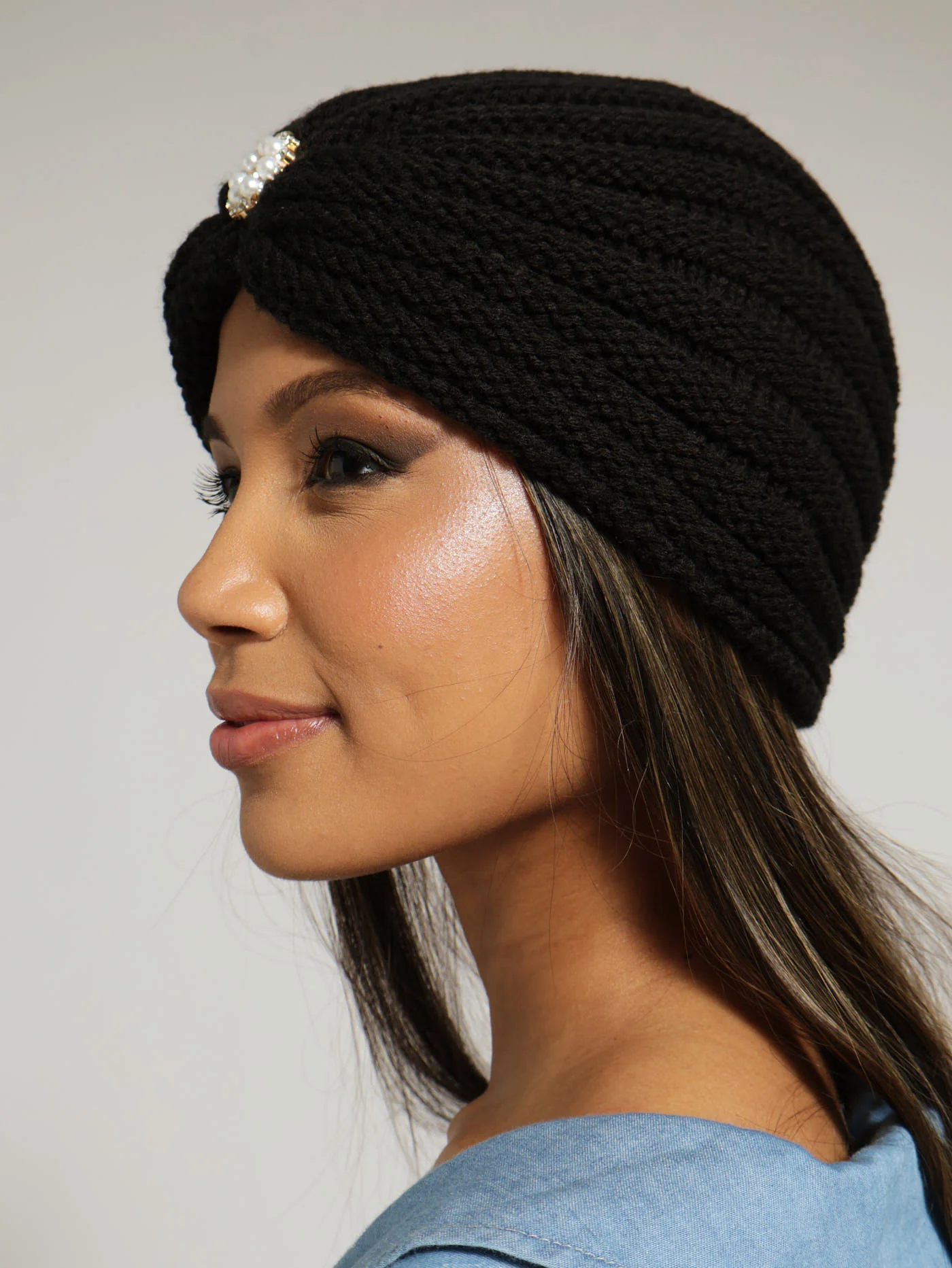 Embellished Turban - Black - Image 2