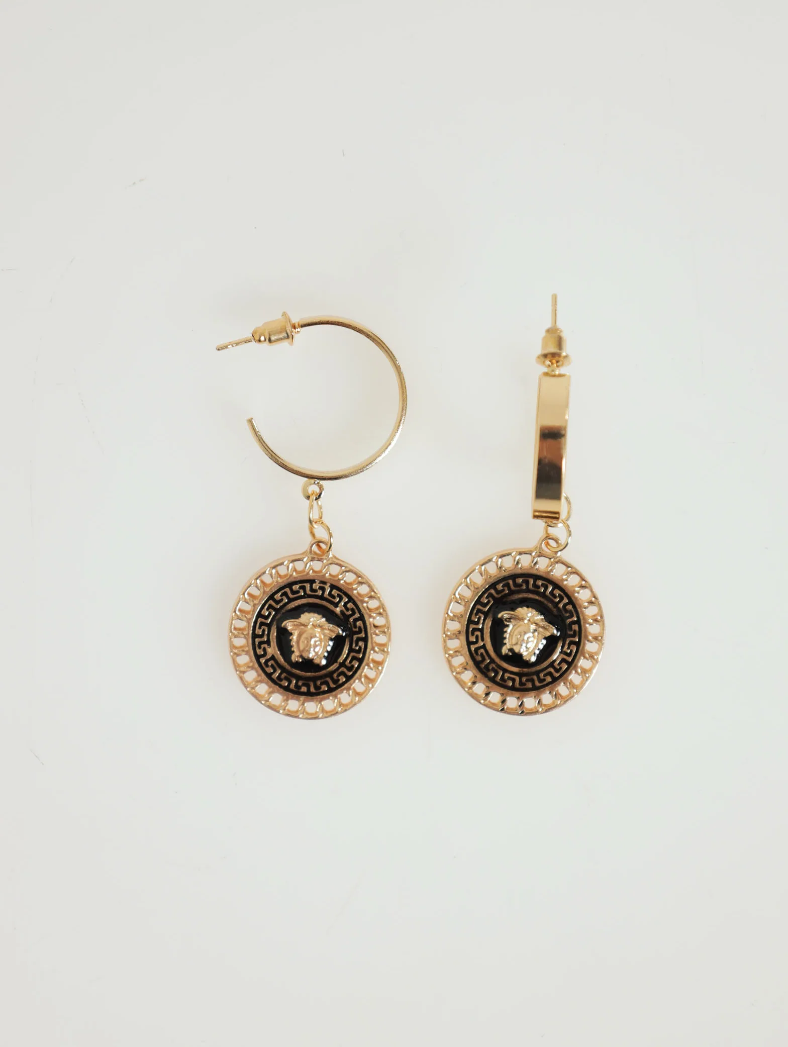 Emblished Disc Statement Earrings