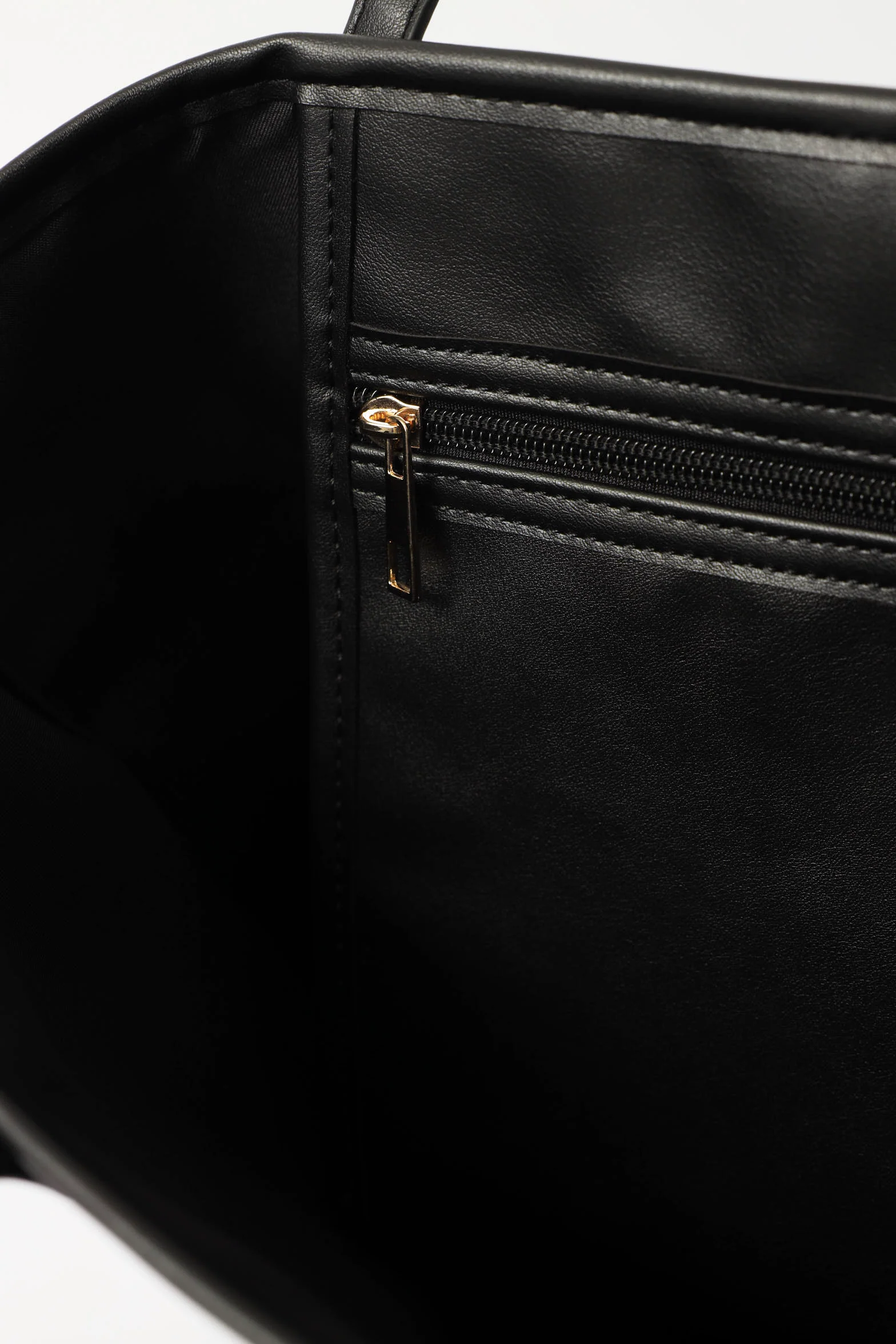 Embossed Monogram Book Bag - Black/Gold - Image 3