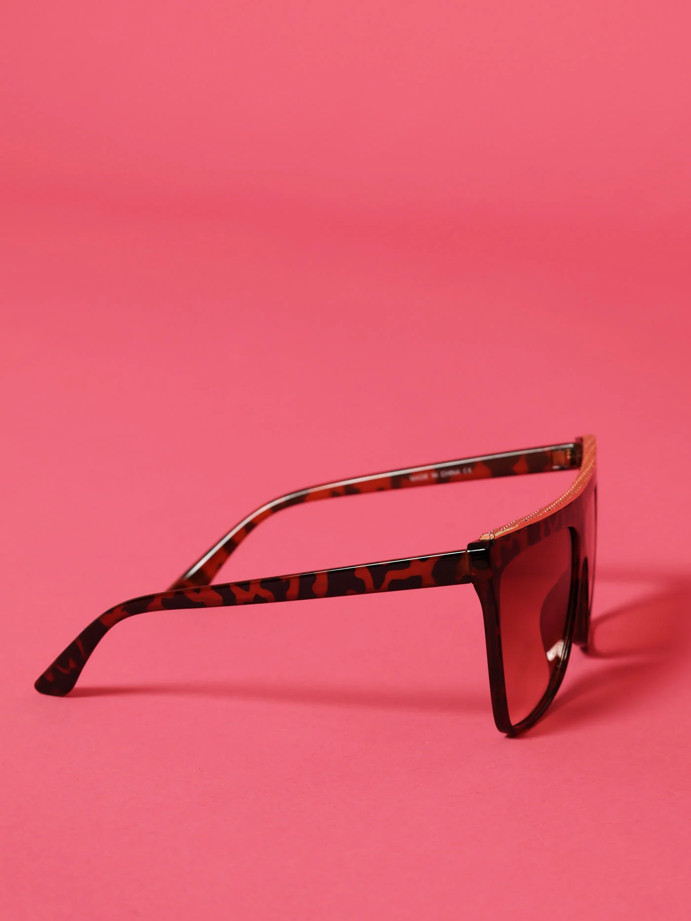 Embossed Monogram Shield Sunglasses - Brown - Image 2
