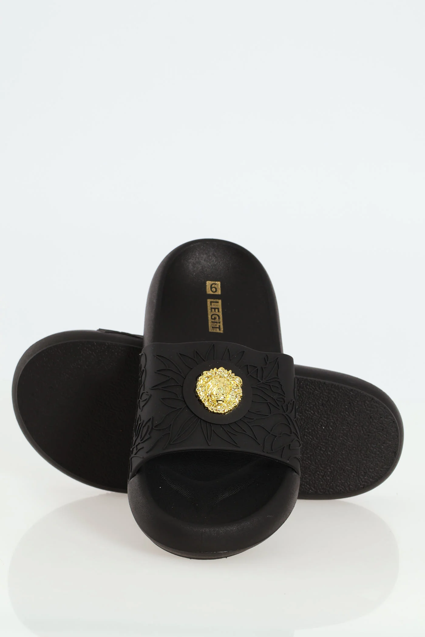 Embossed Slide With Trim - Black - Image 3