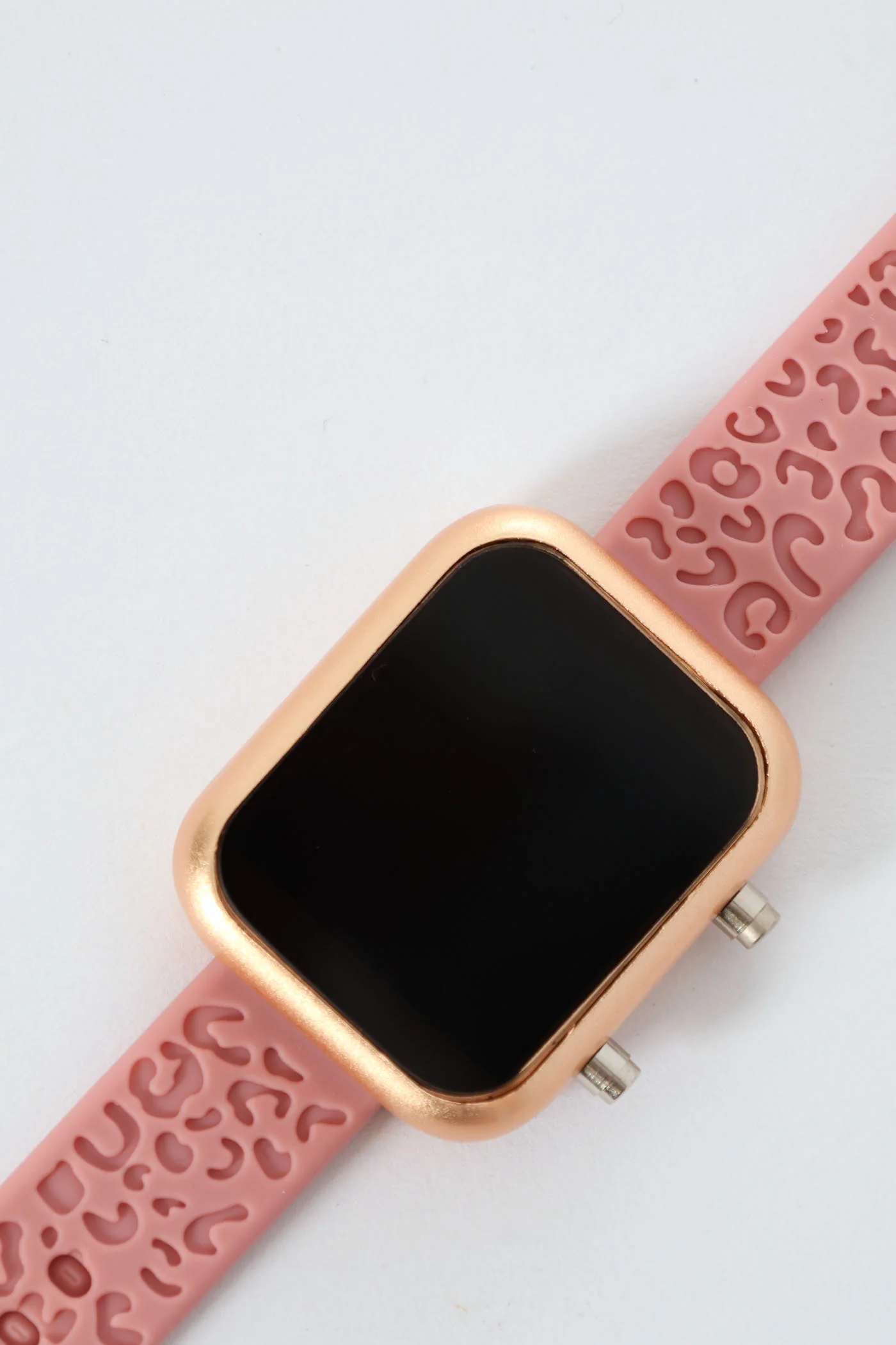 Embossed Strap Digital Watch - Sand - Image 2