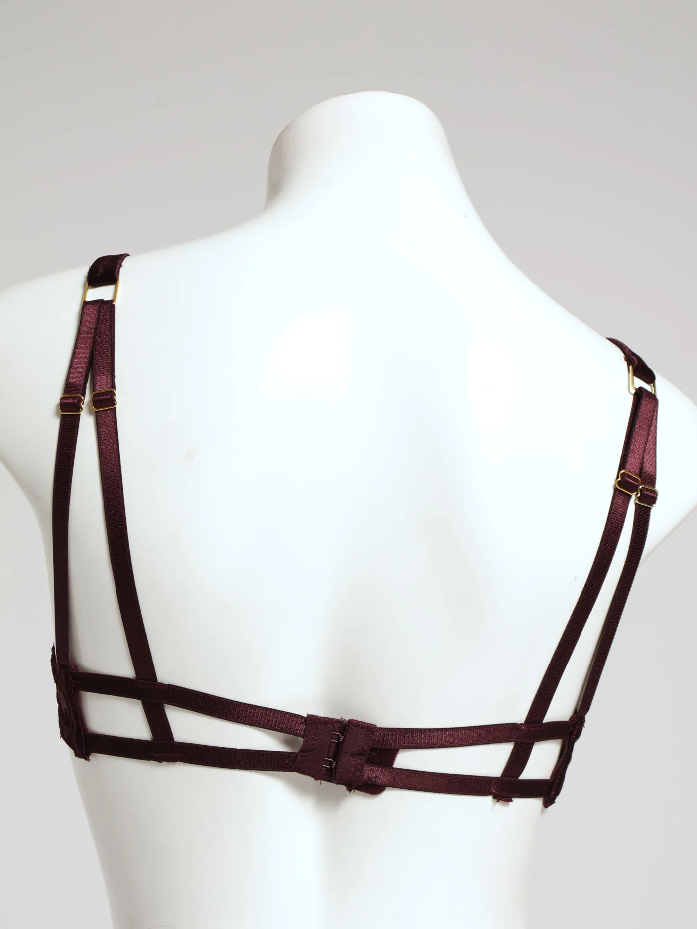 Embroidered Mesh Non-Padded T-Shirt Bra - Purple - Image 2