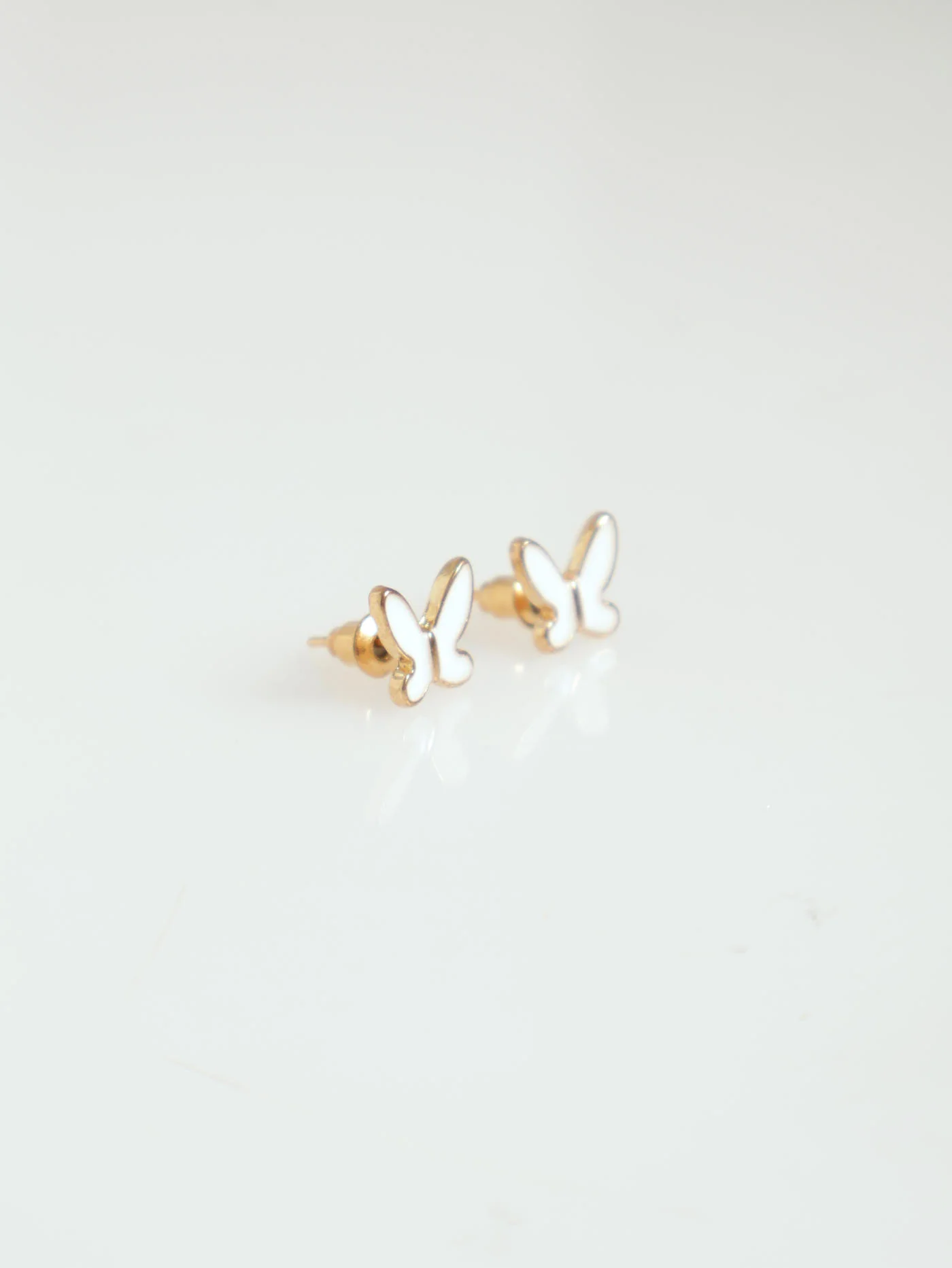 Enamel Butterfly Necklace & Earring Set - Gold - Image 7