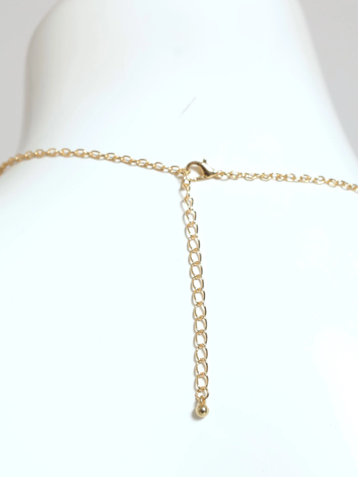 Epoxy Flower Statement Necklace With Matching Bracelet - Gold - Image 3
