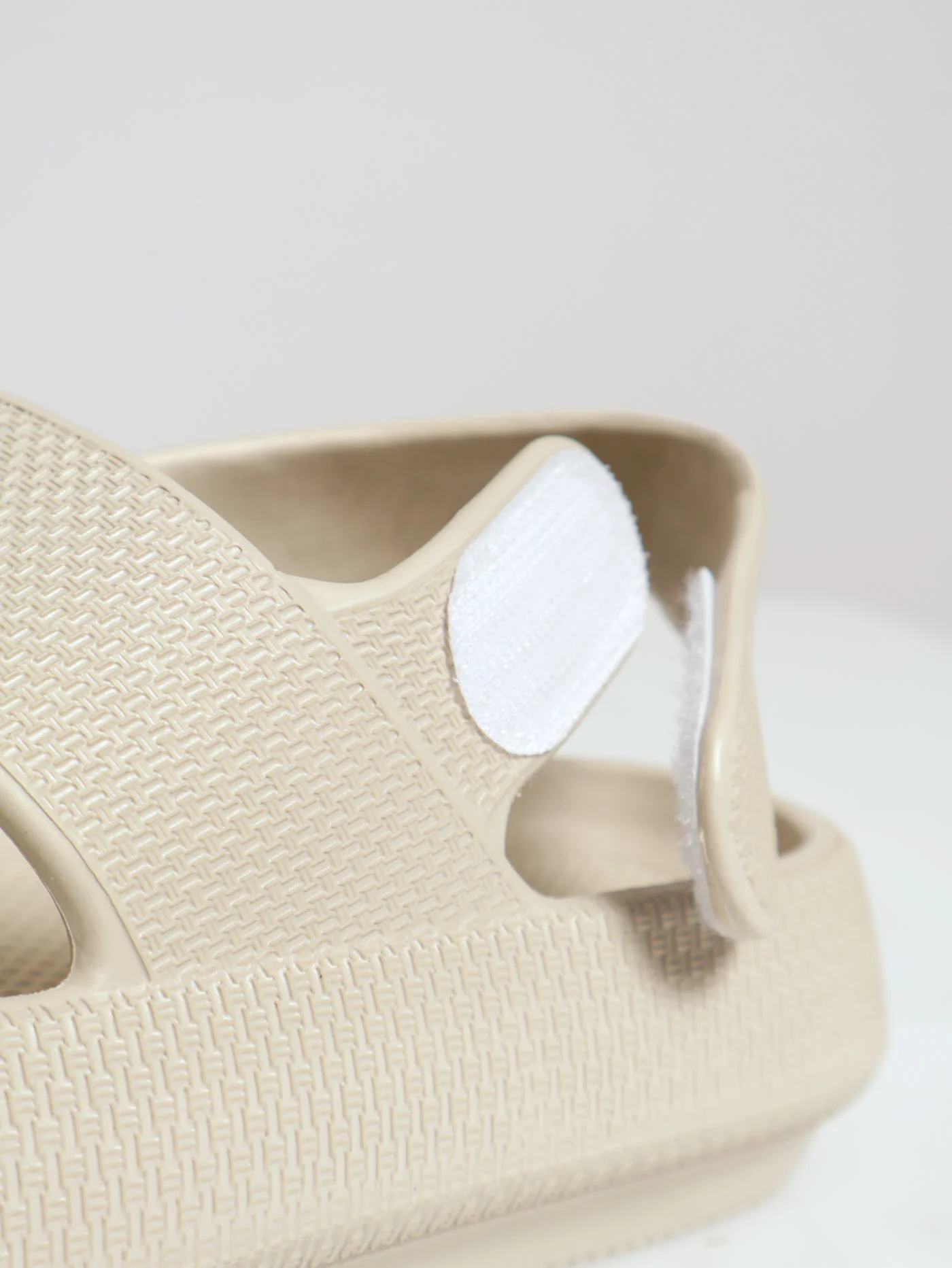 Eva Chunky Double Strap W Back Strap Velcro Sandal - Bone - Image 5