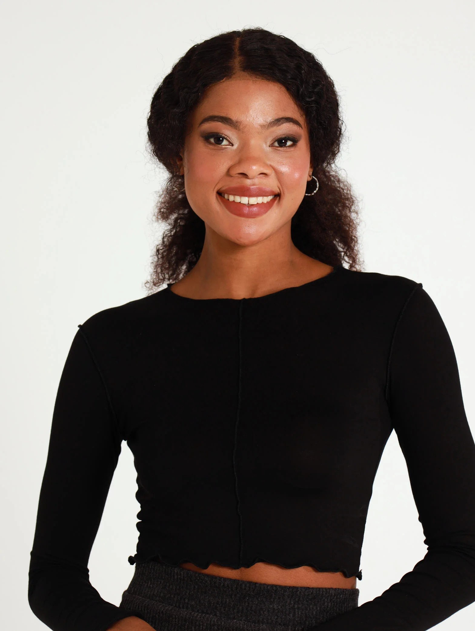 Exposed Seam Crop Top