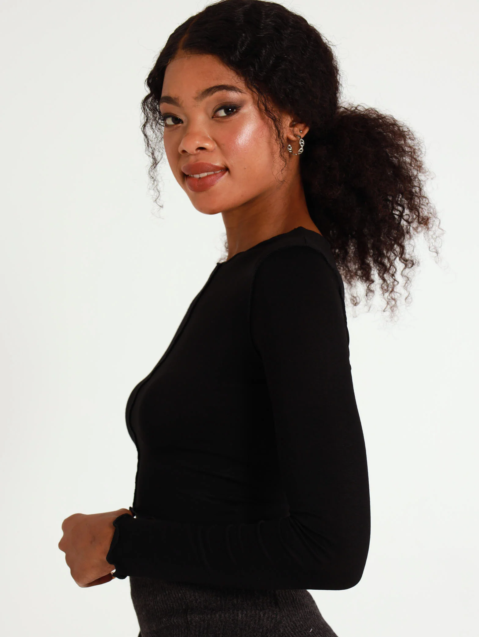 Exposed Seam Crop Top - Image 2
