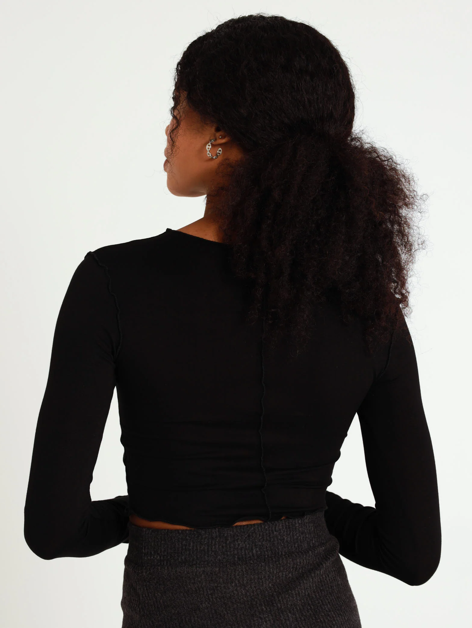 Exposed Seam Crop Top - Image 3