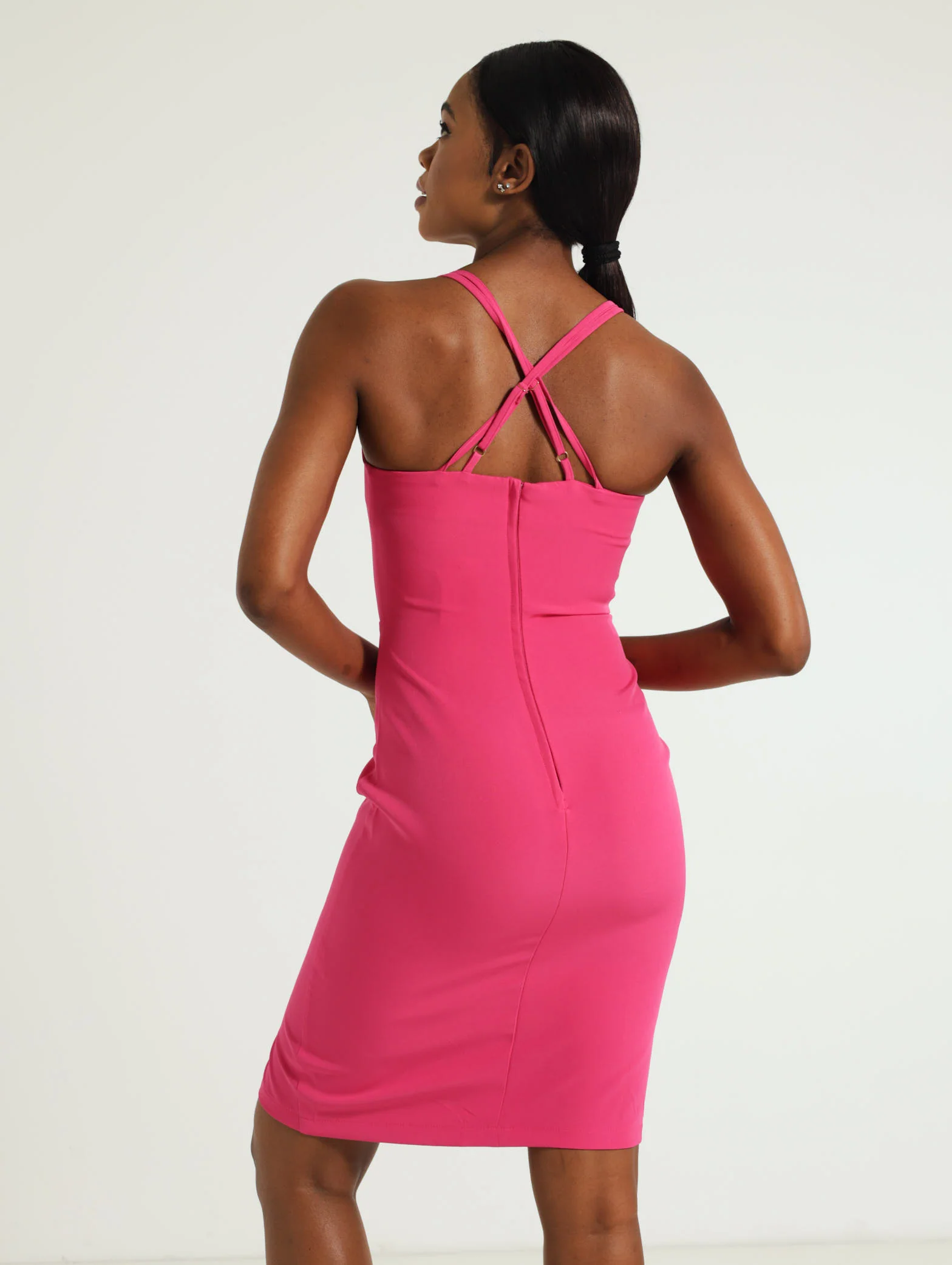 Eyelet Strappy Bodycon Dress - Image 3