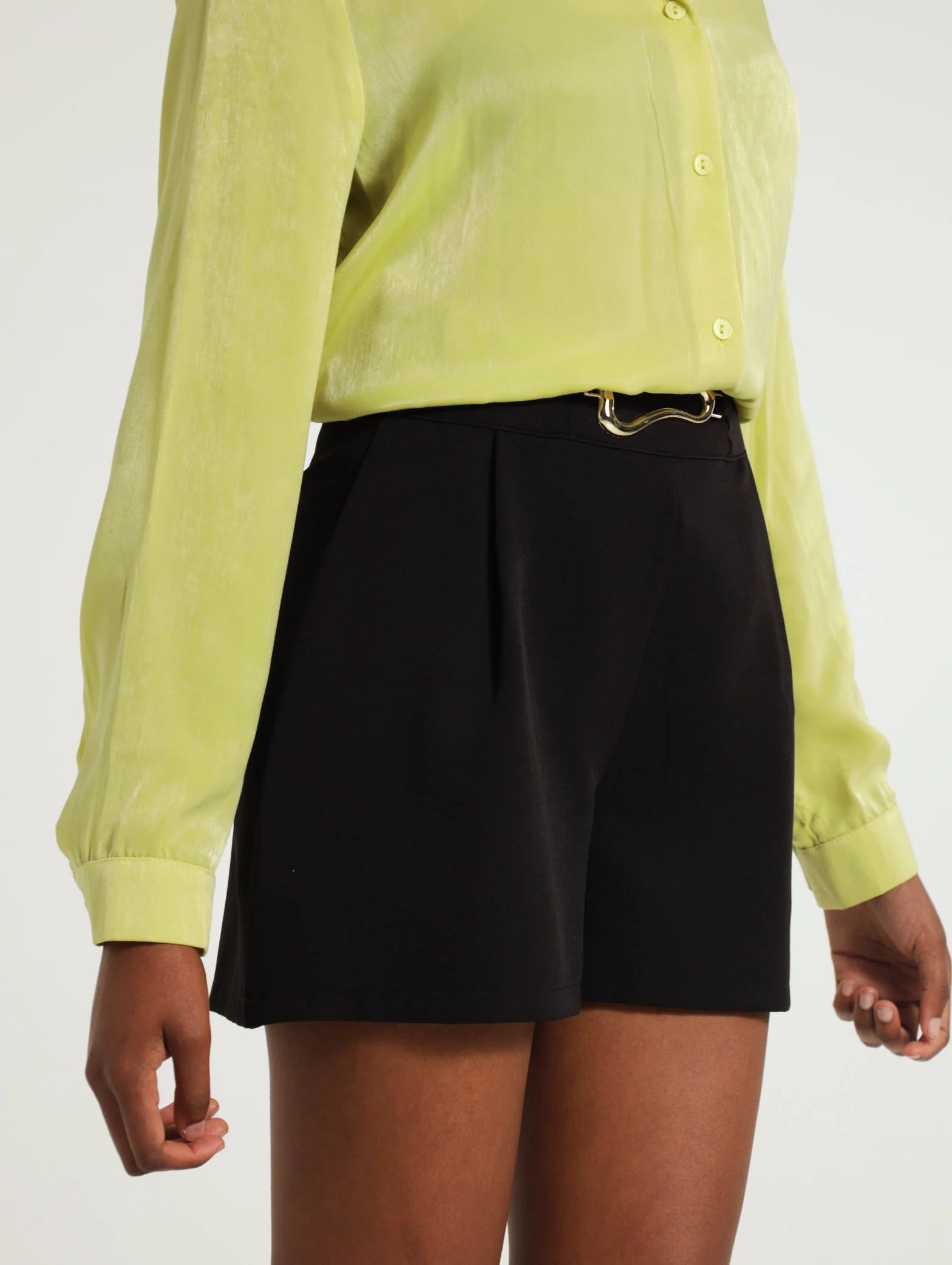 Fancy Buckle Detail Shorts - Image 2