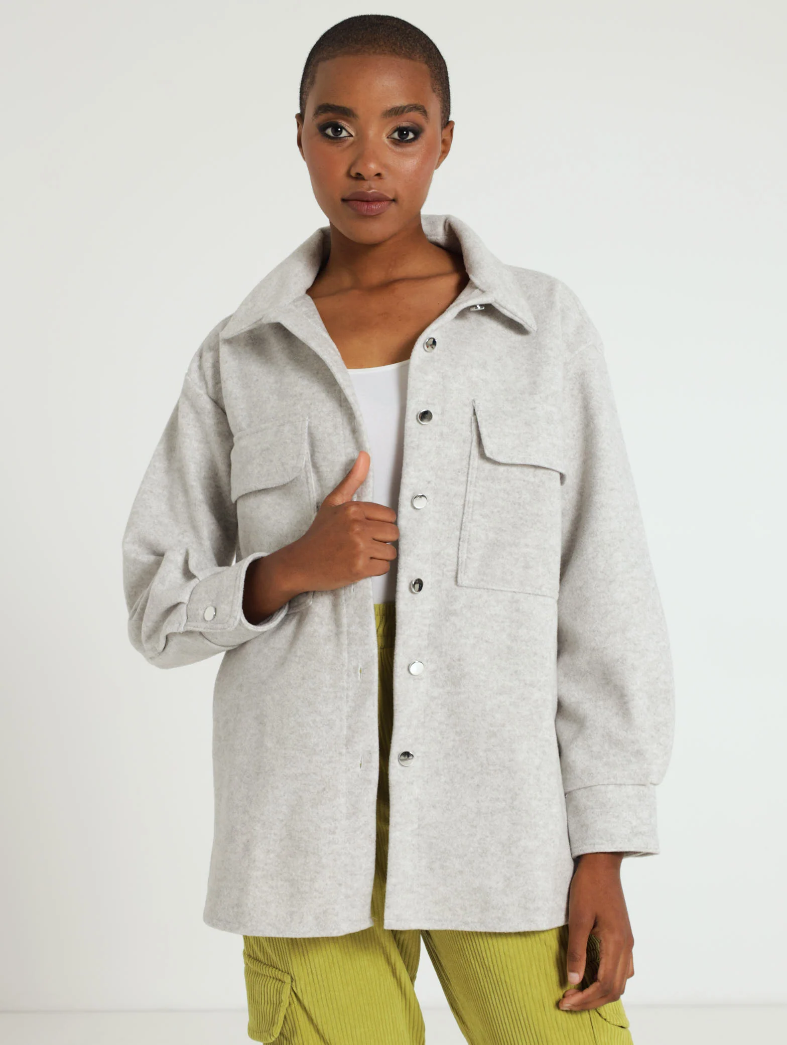 Fancy Button Shacket
