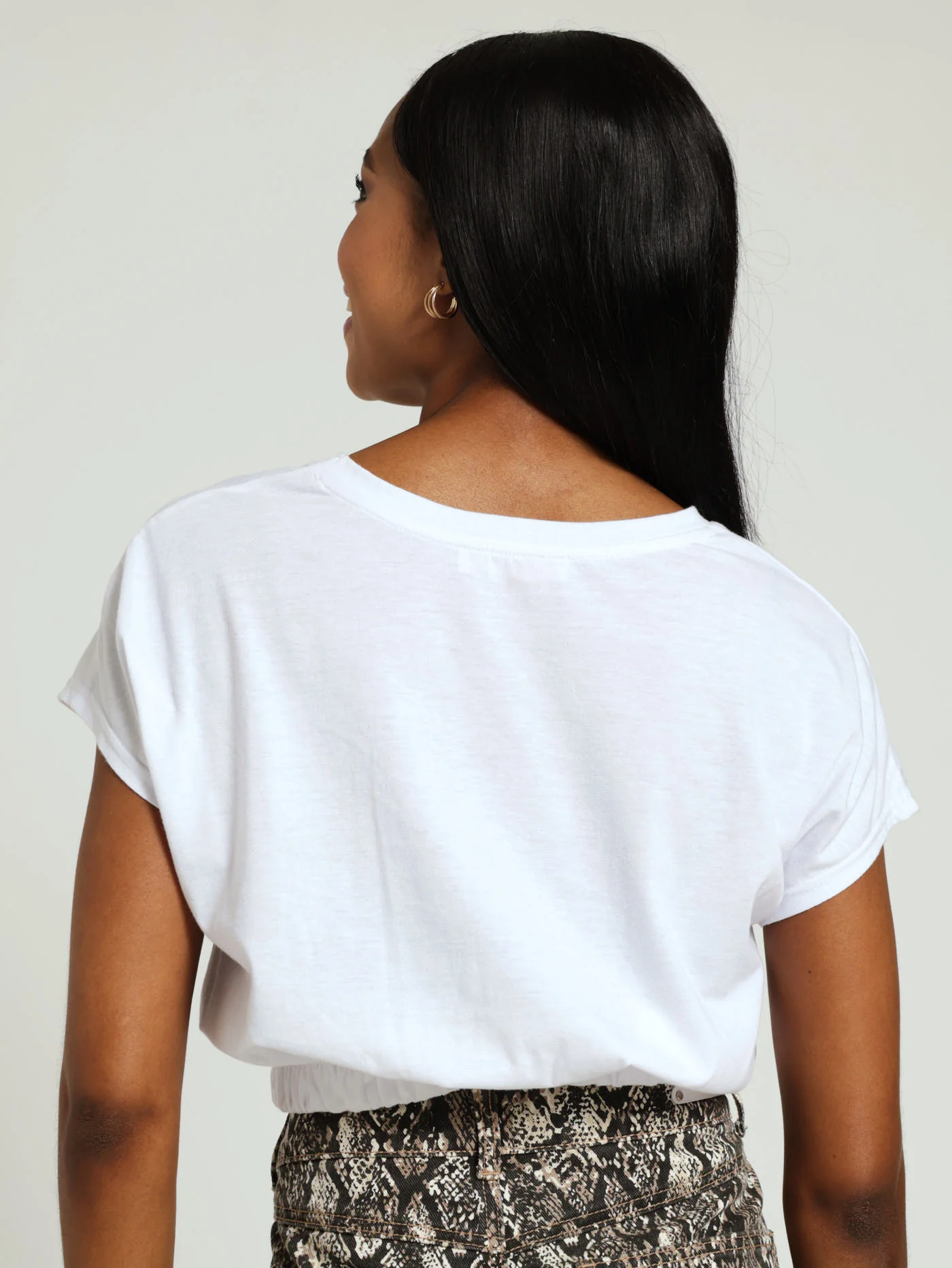 Fashion Outline Screen Tee - White - Image 3