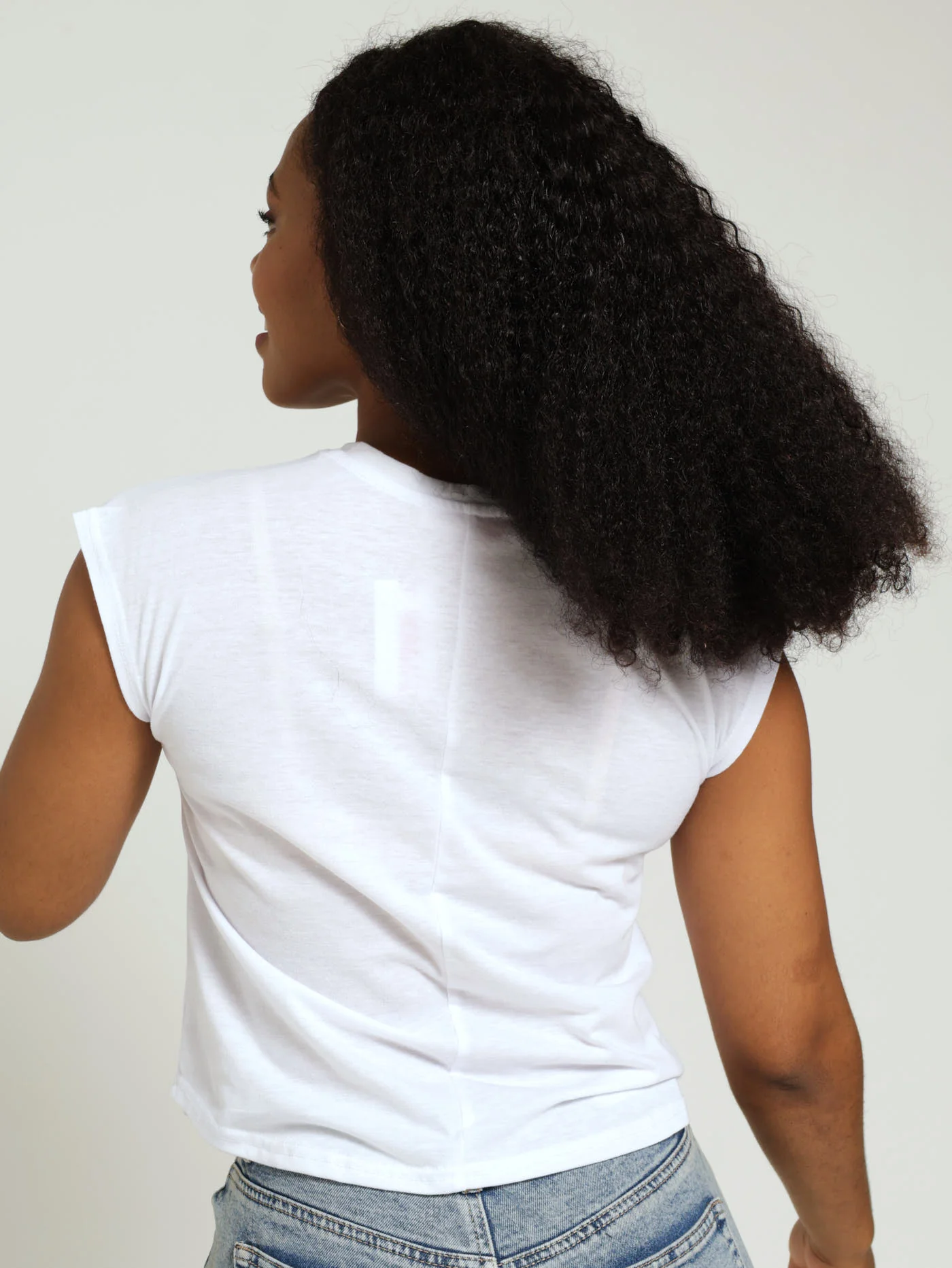 Fashion Trenchcoat Screen Tee - White - Image 3