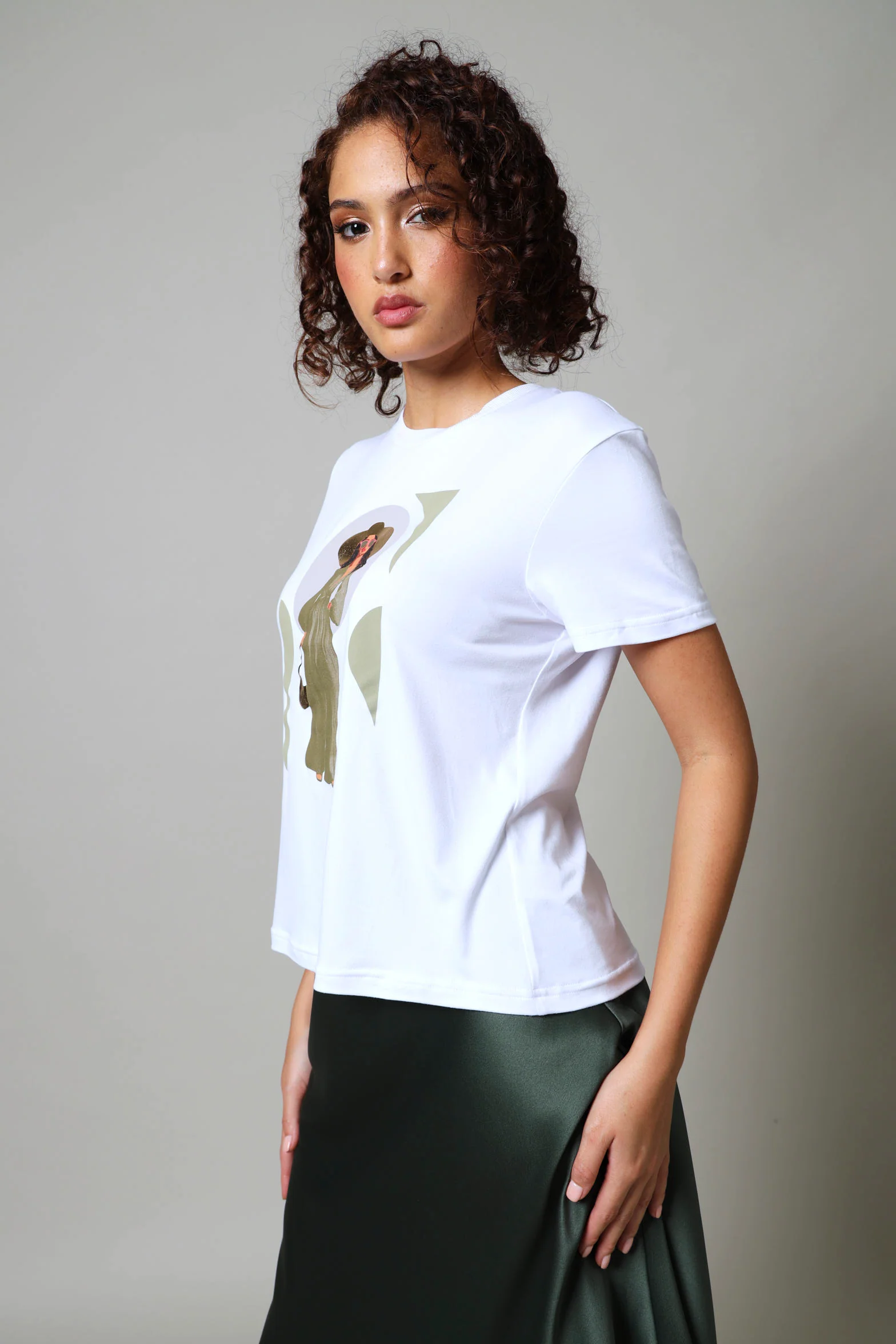 Fatigue Icon Lady Screen Tee - White - Image 2