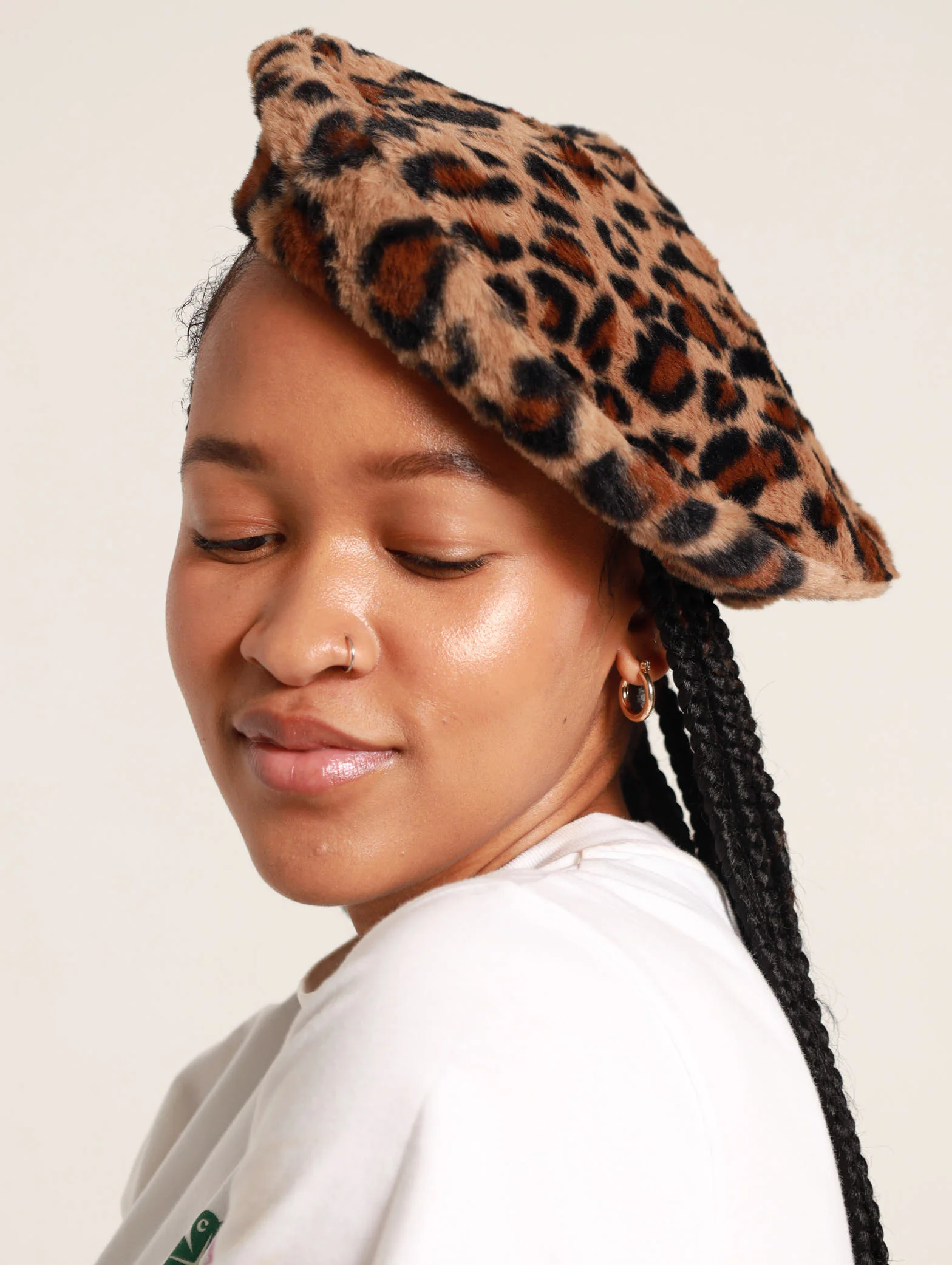 Faux Fur Animal Beret