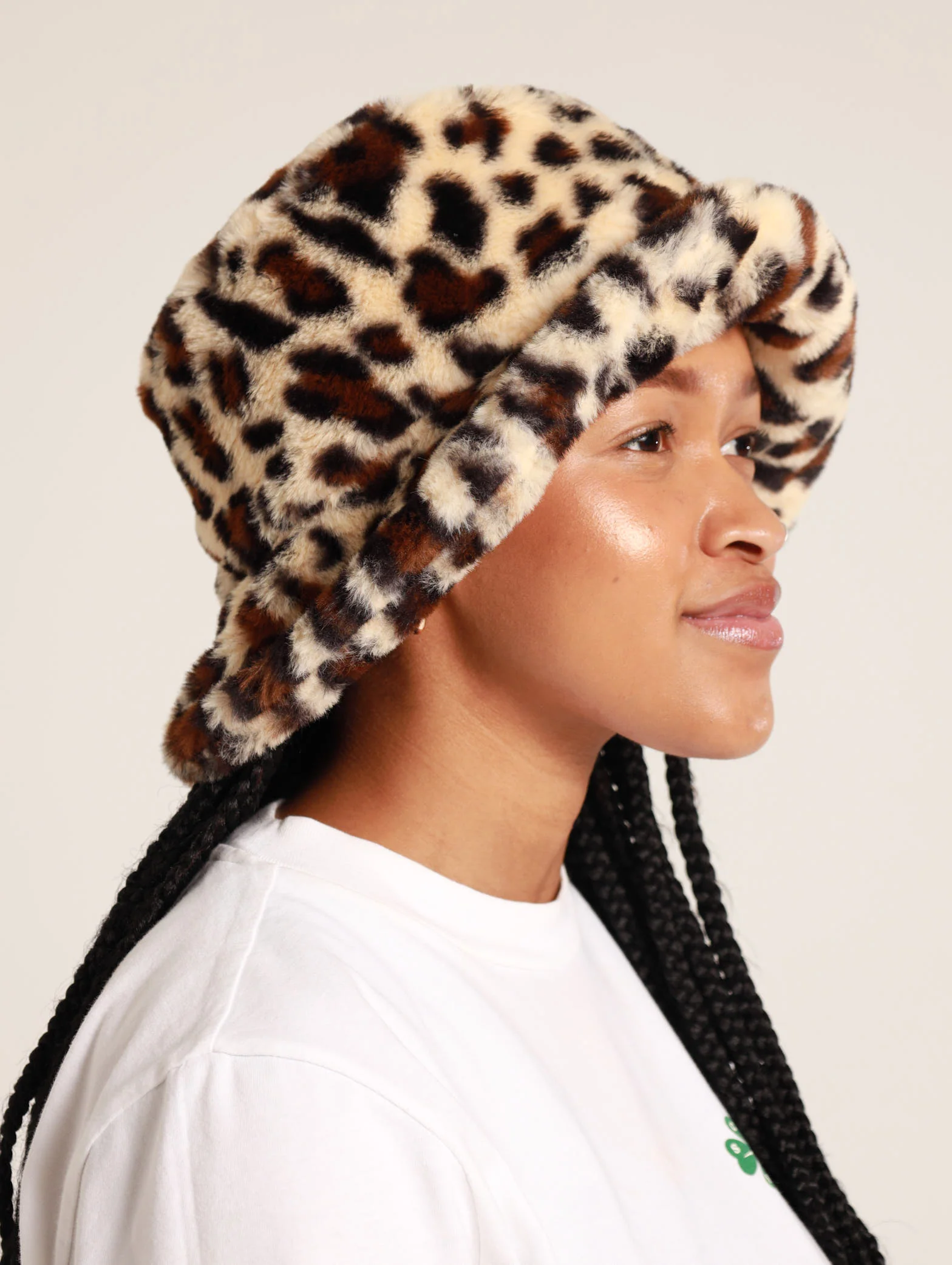 Faux Fur Animal Bucket Hat