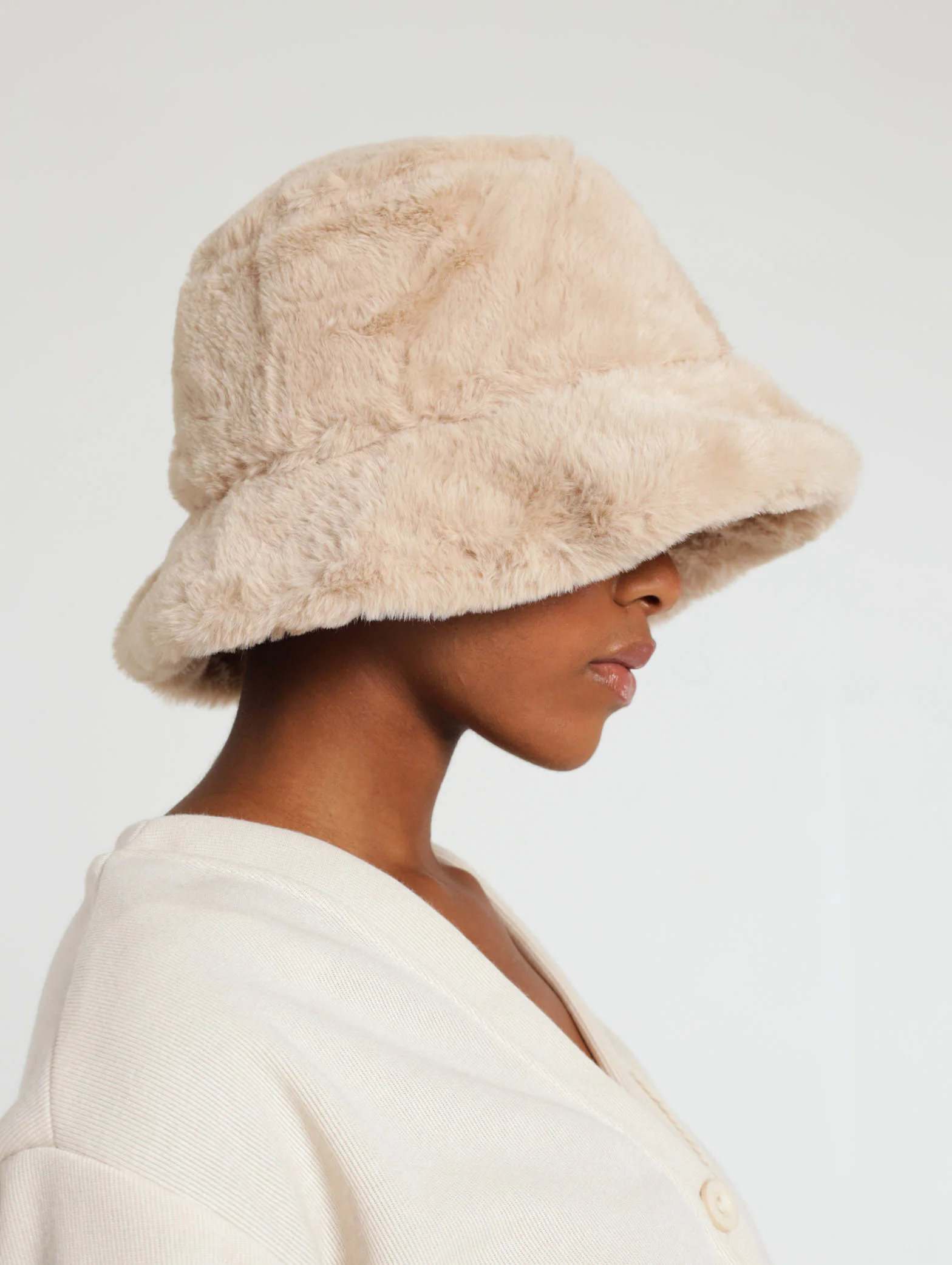 Faux Fur Bucket Hat - Image 2