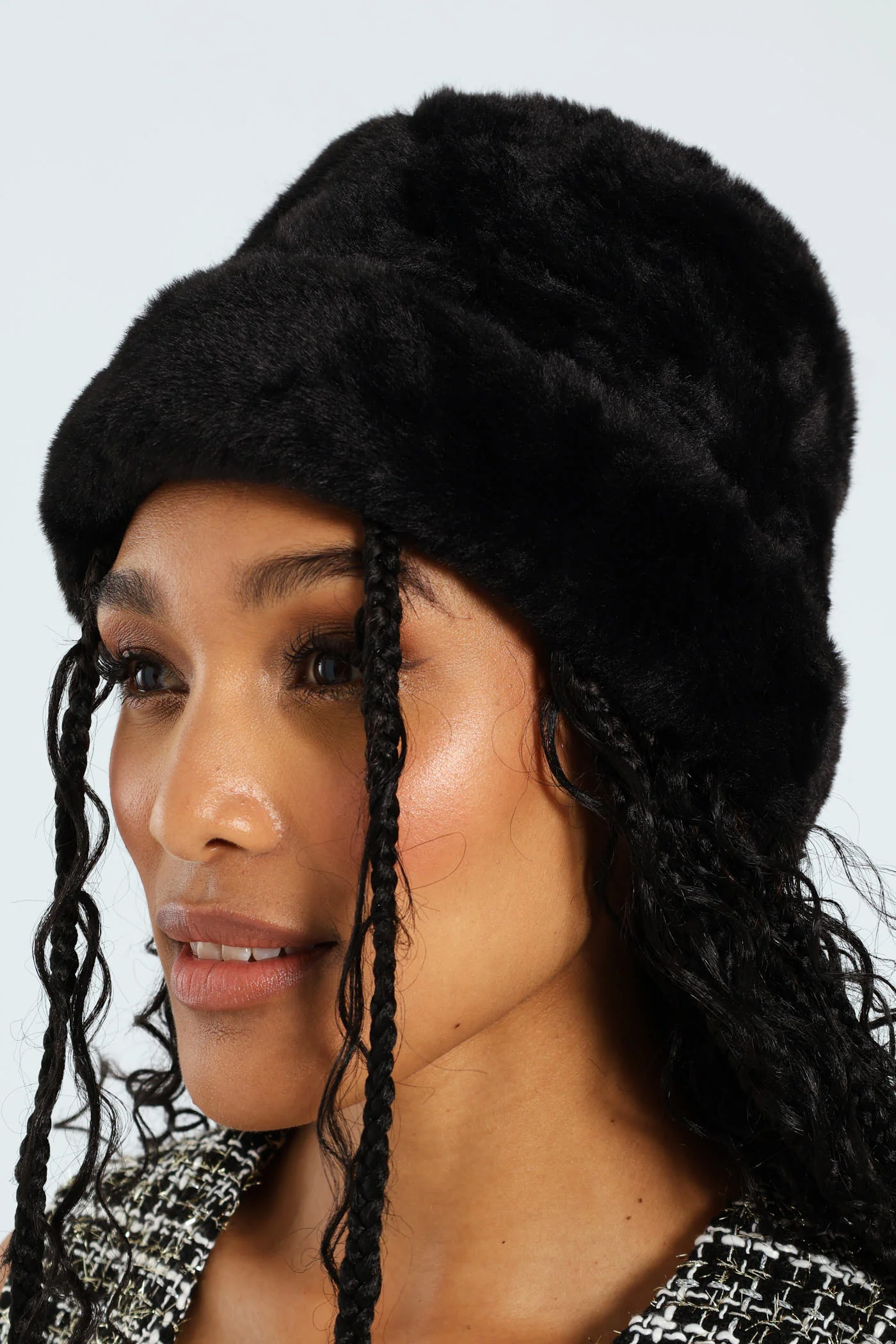 Faux Fur Cossak Hat - Black - Image 3