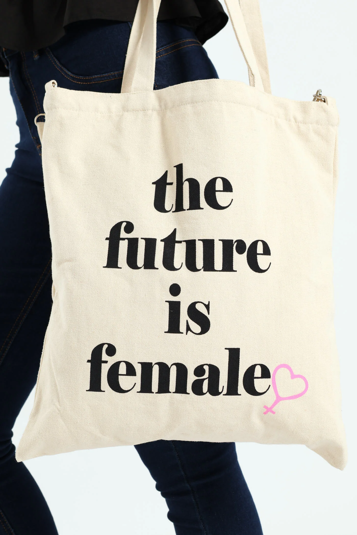 Female Quote Canvas Shopper Bag - Natural - Image 2