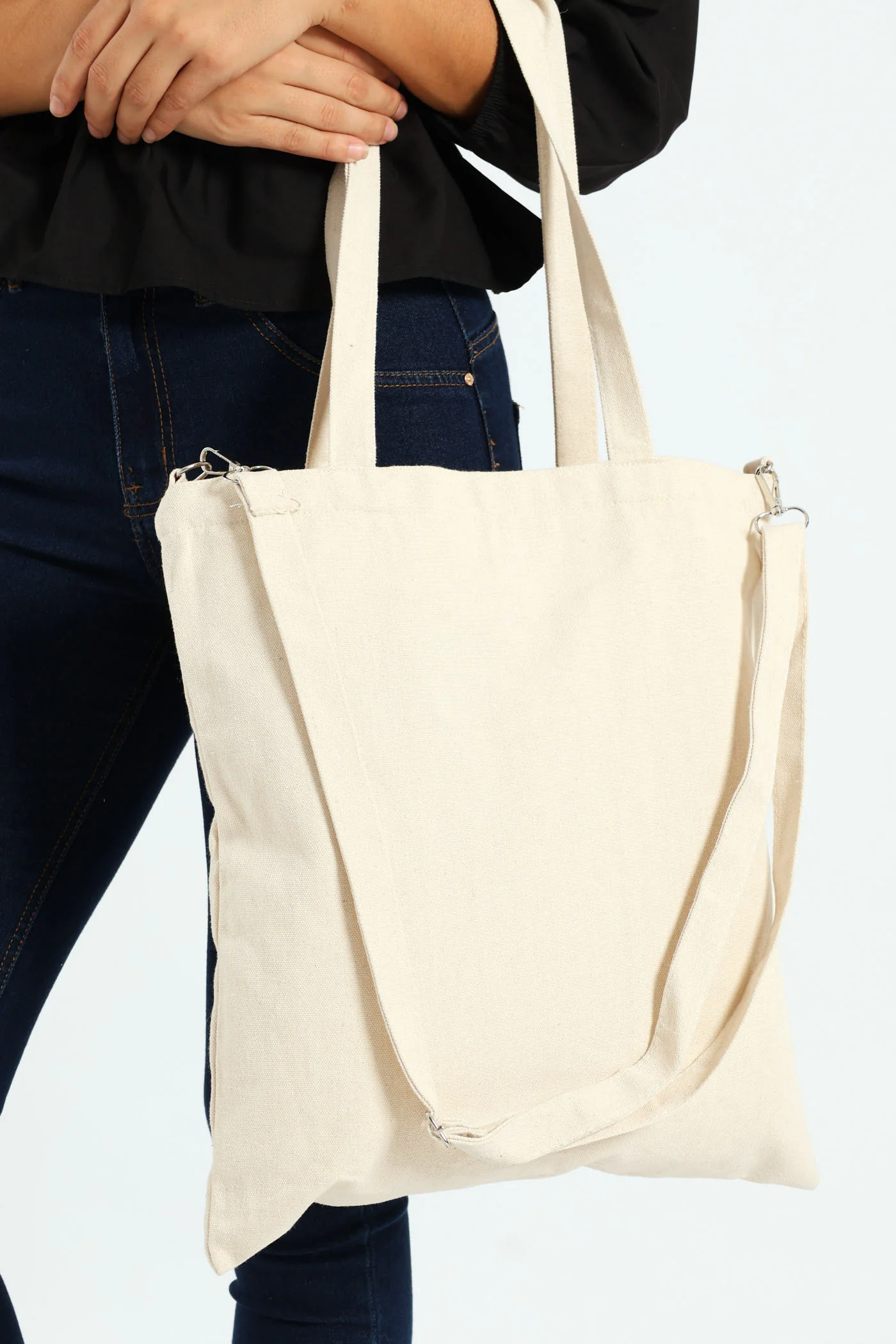 Female Quote Canvas Shopper Bag - Natural - Image 3
