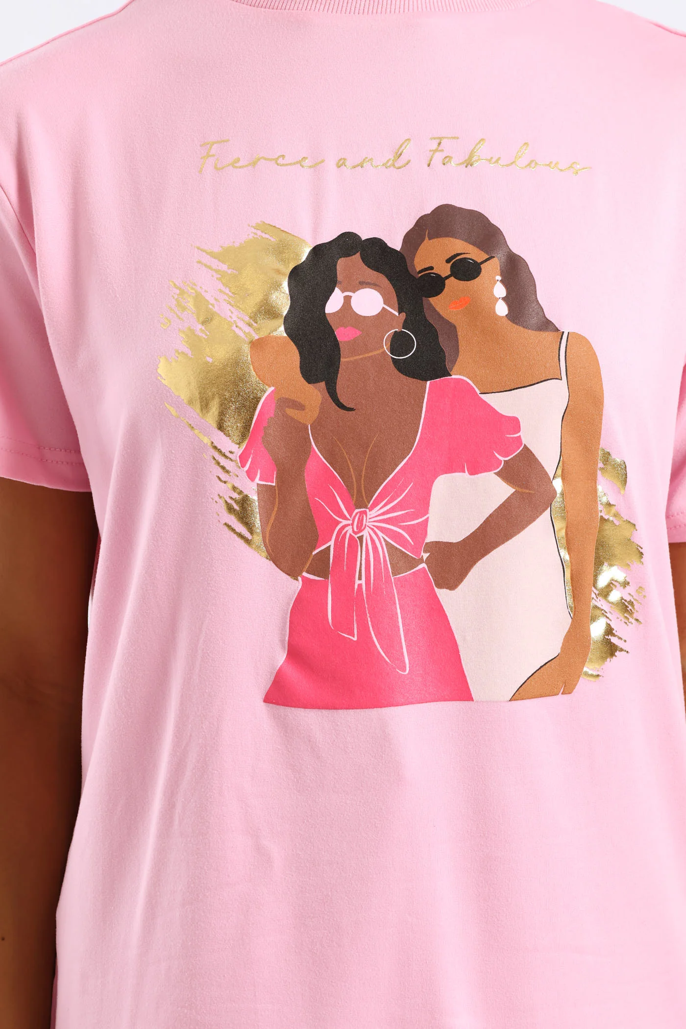 Fierce Girls Screen Tee - Pink - Image 3