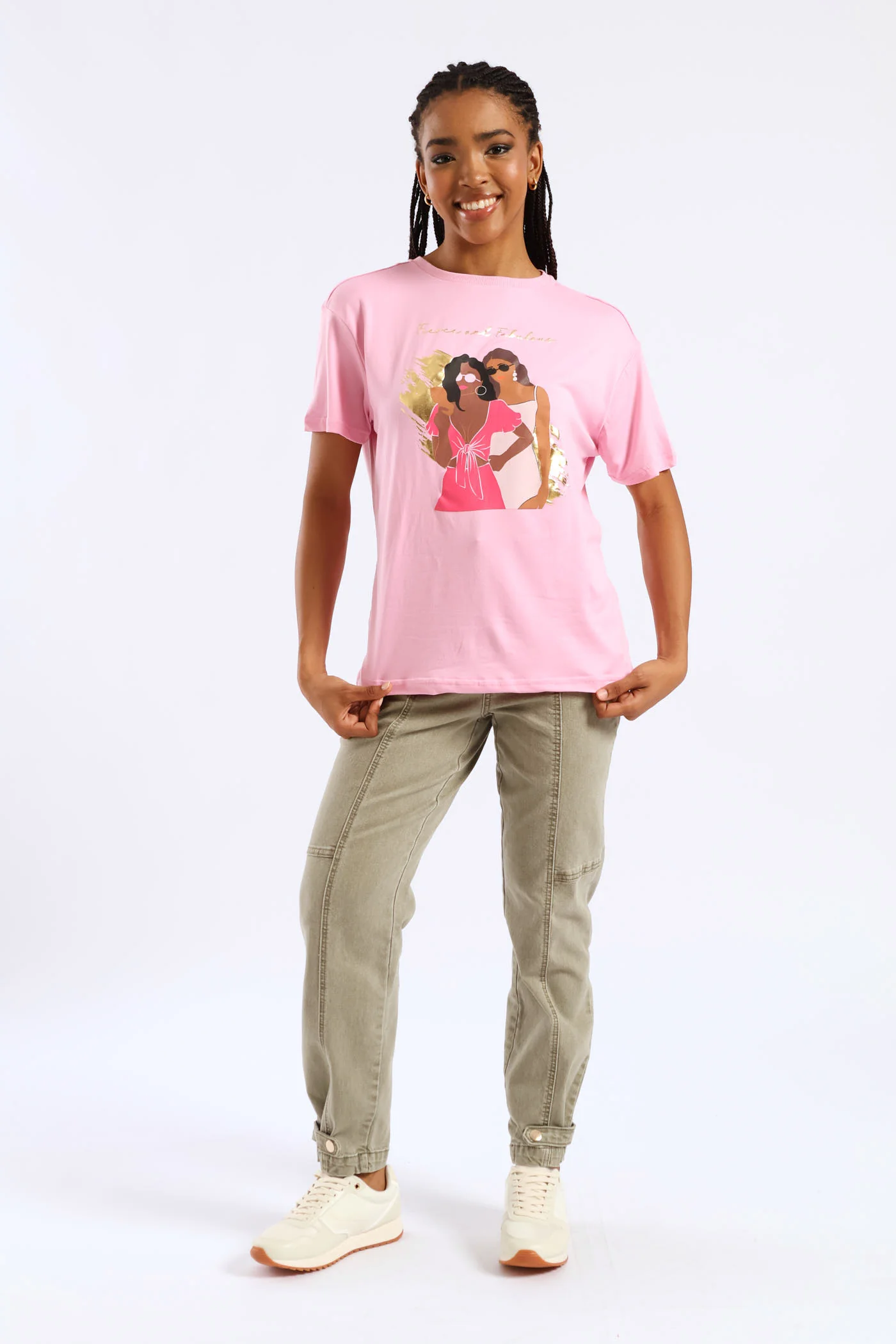 Fierce Girls Screen Tee - Pink - Image 5