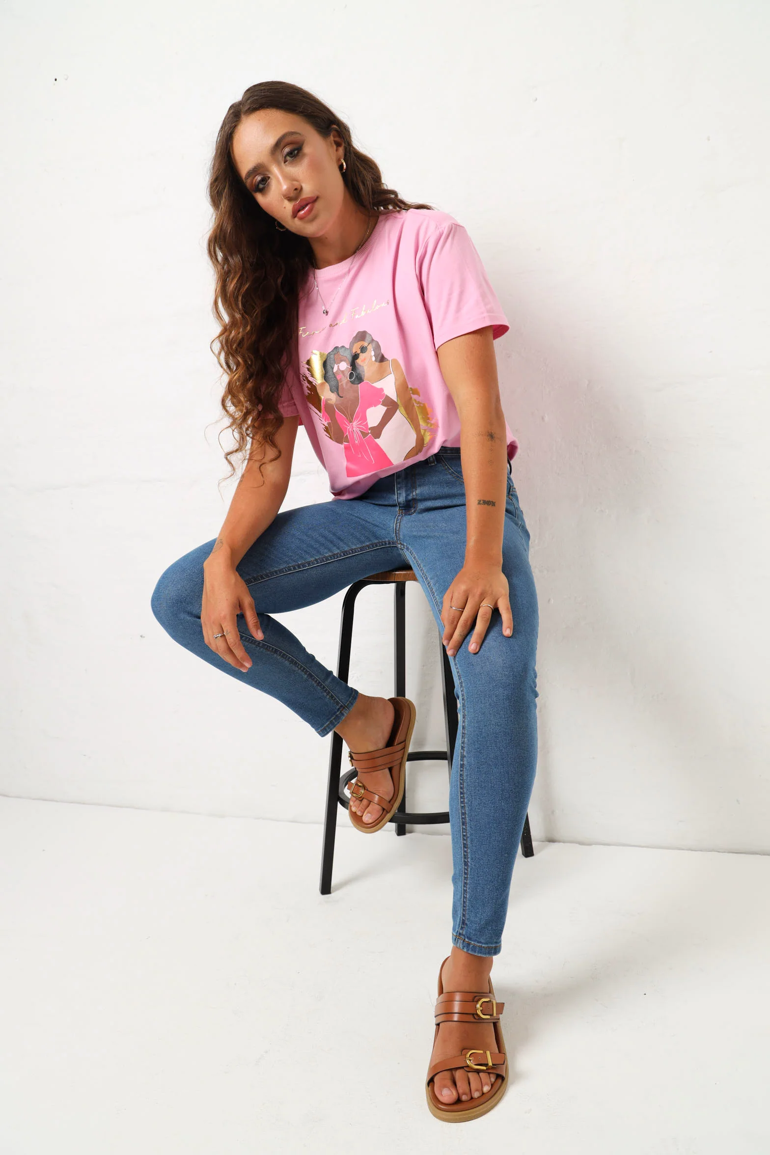 Fierce Girls Screen Tee - Pink - Image 2