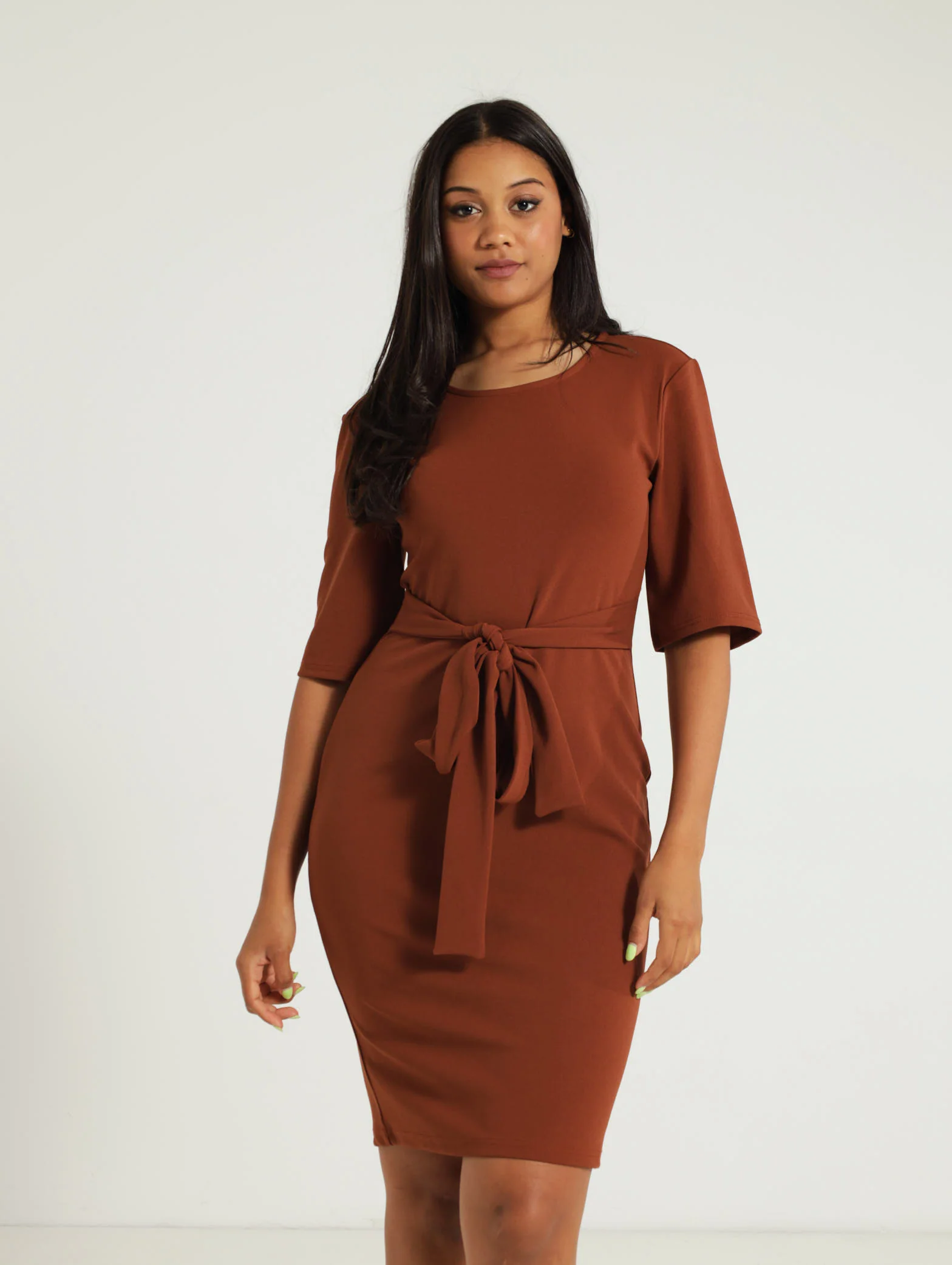 Flare Slit Sleeve Bodycon Dress