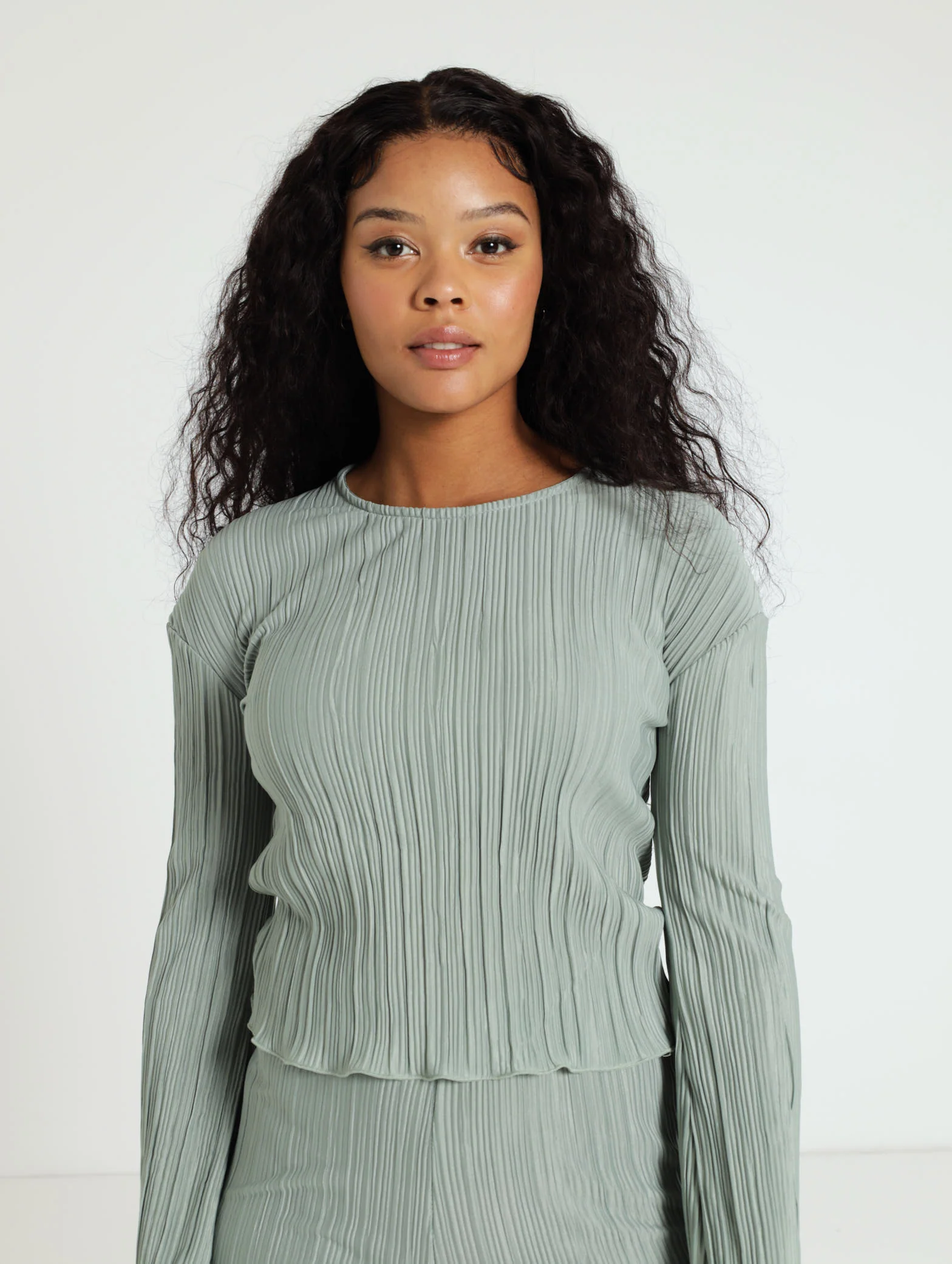 Flared Sleeve Bodre Top