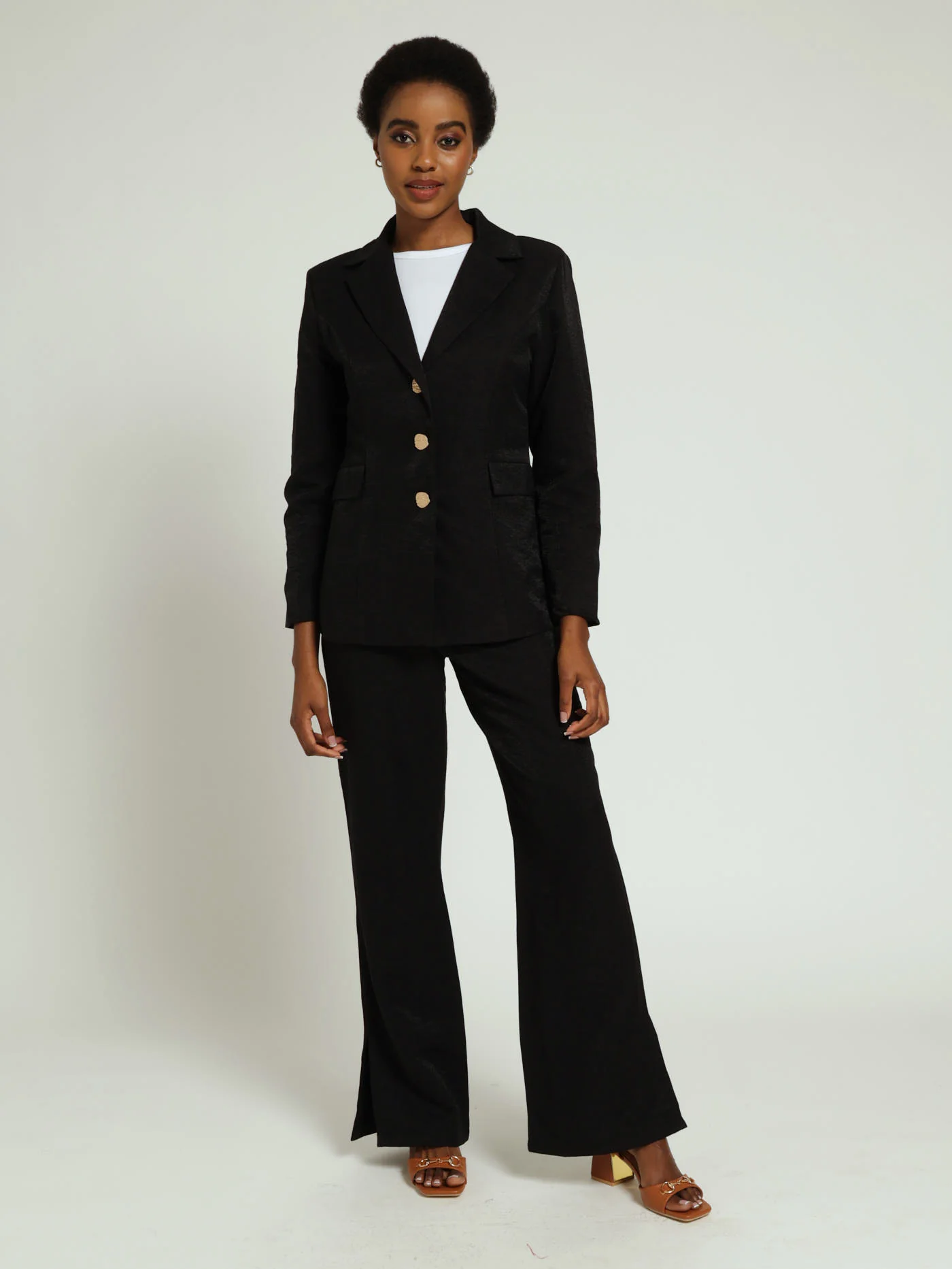 Waisted Blazer - Black - Image 2