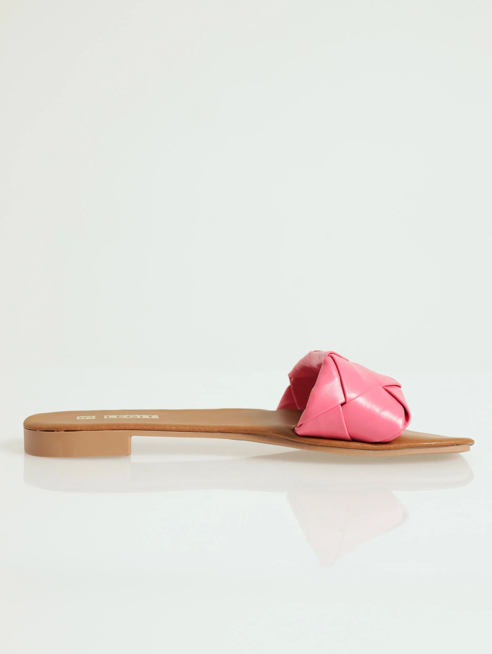 Flat Basic One Strap Weaved Mule Sandal - Image 2