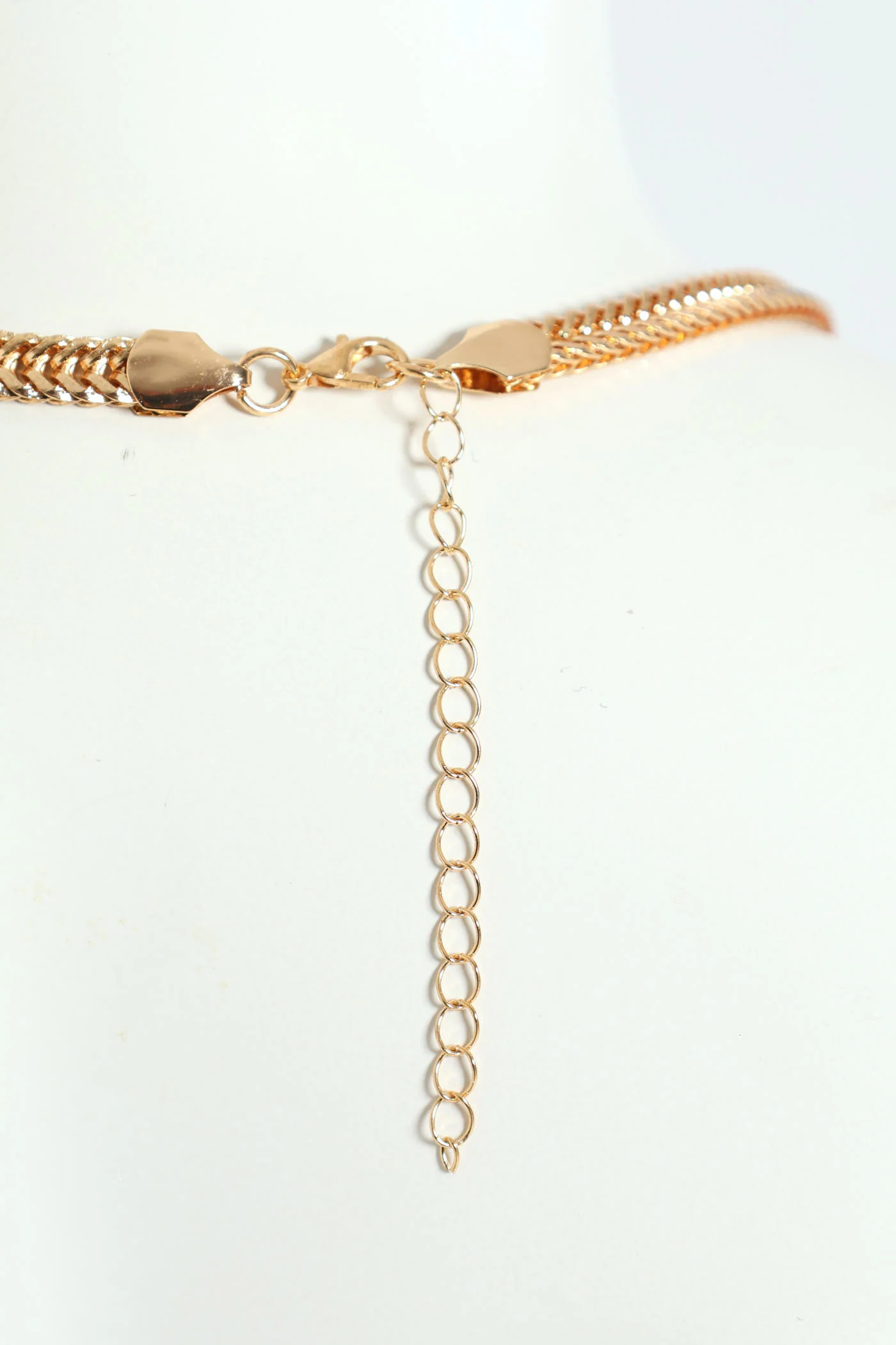 Flat Chain Statement Necklace - Gold - Image 3
