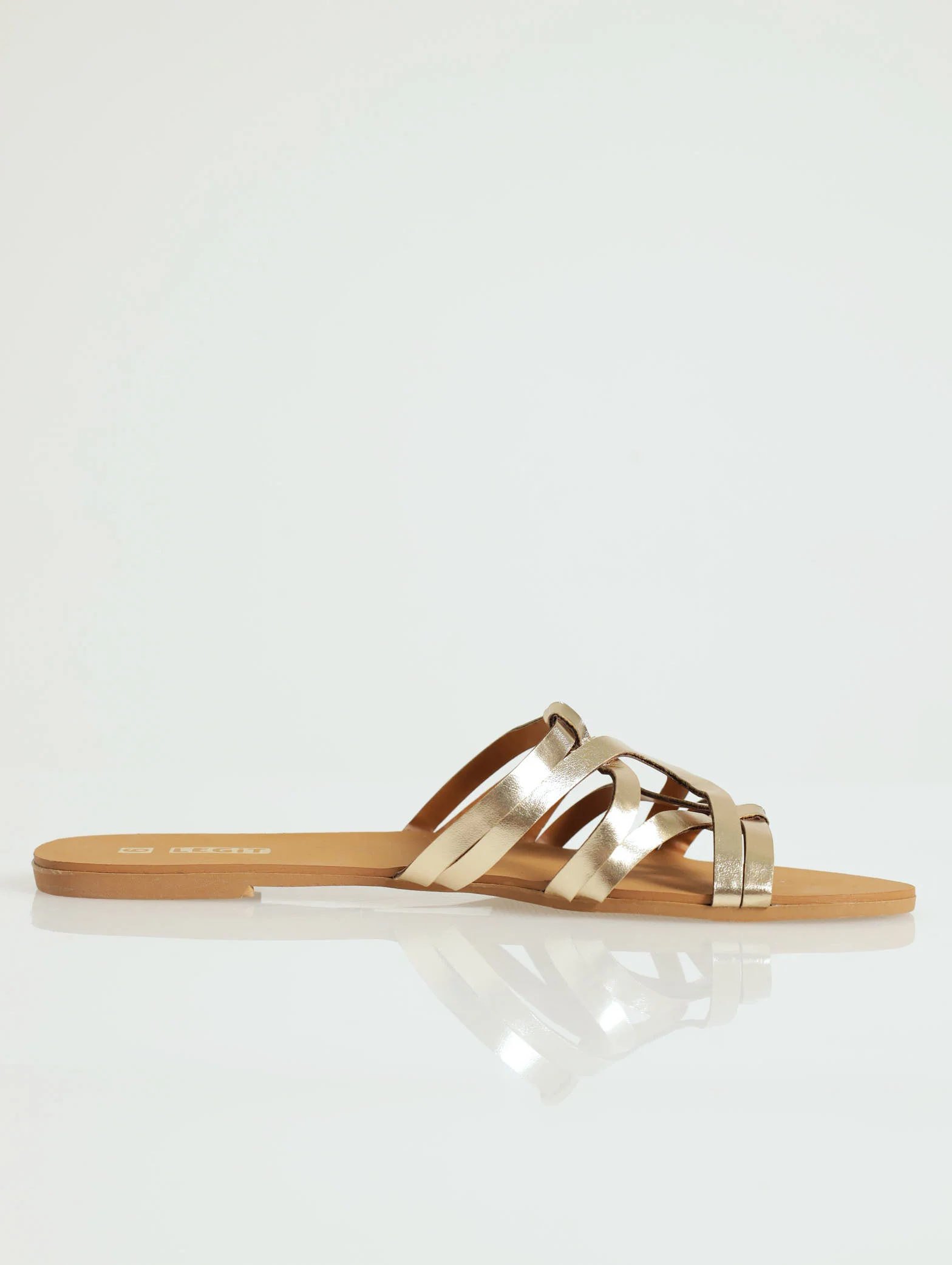 Flat Multi Interlinked Strap Push Sandal - Image 2