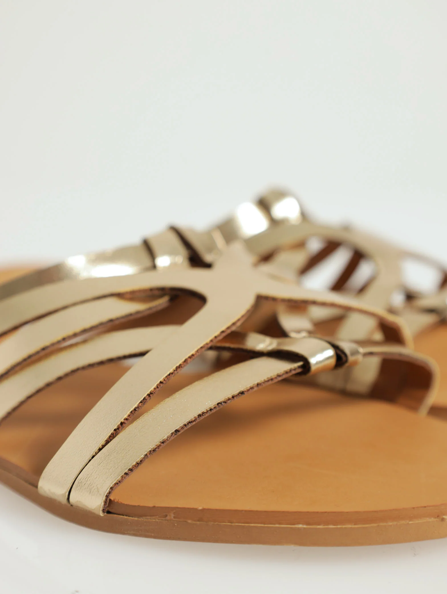 Flat Multi Interlinked Strap Push Sandal - Image 5