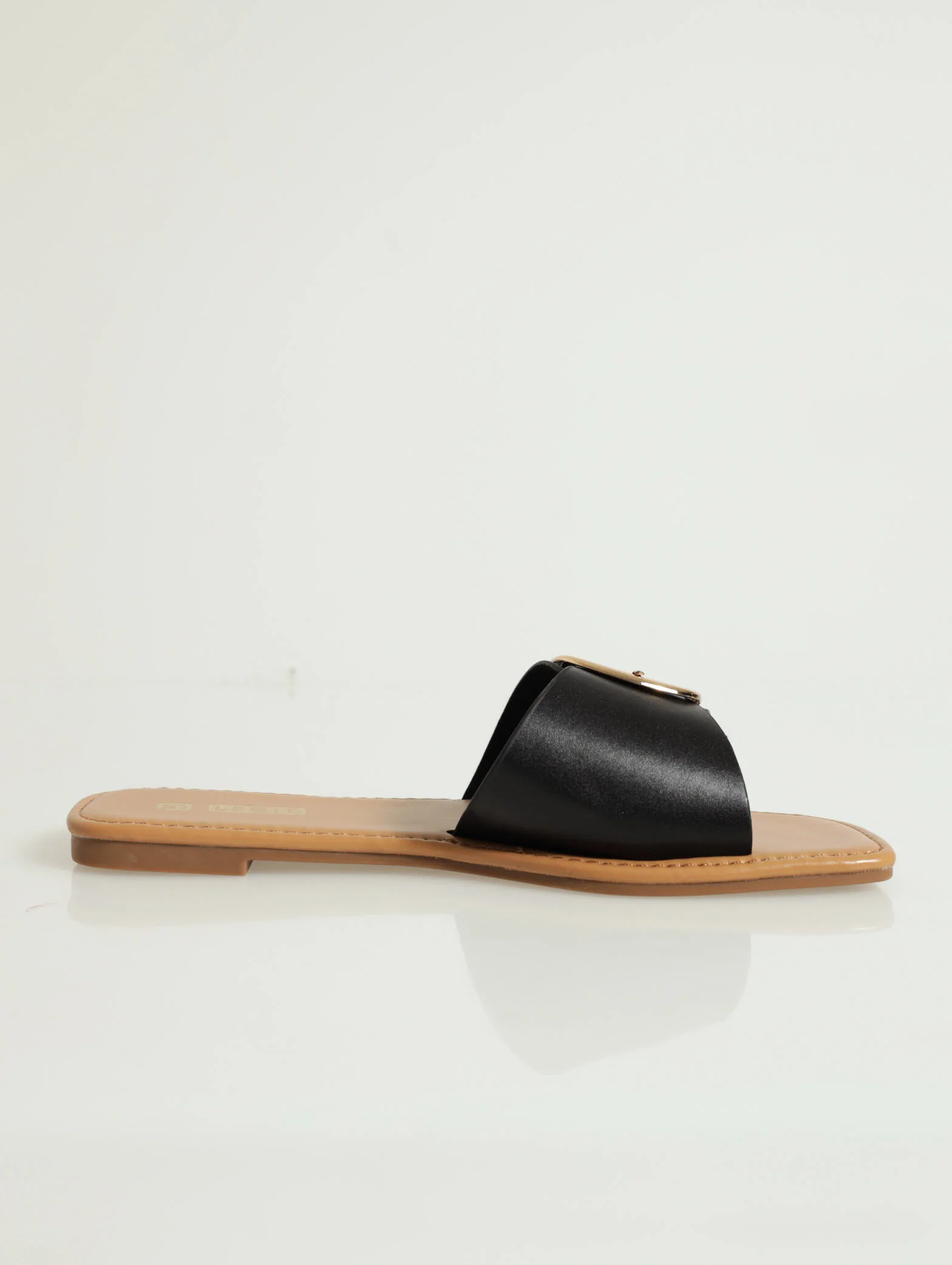 Flat One Strap Push In Mule Sandal - Image 3