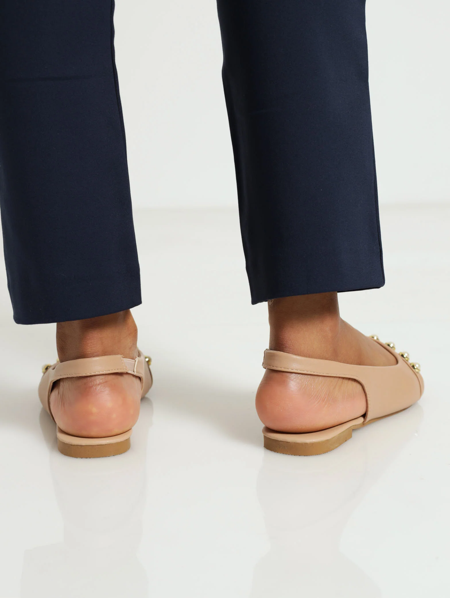 Flat Slingback Pump With Pearl Trim - Image 3