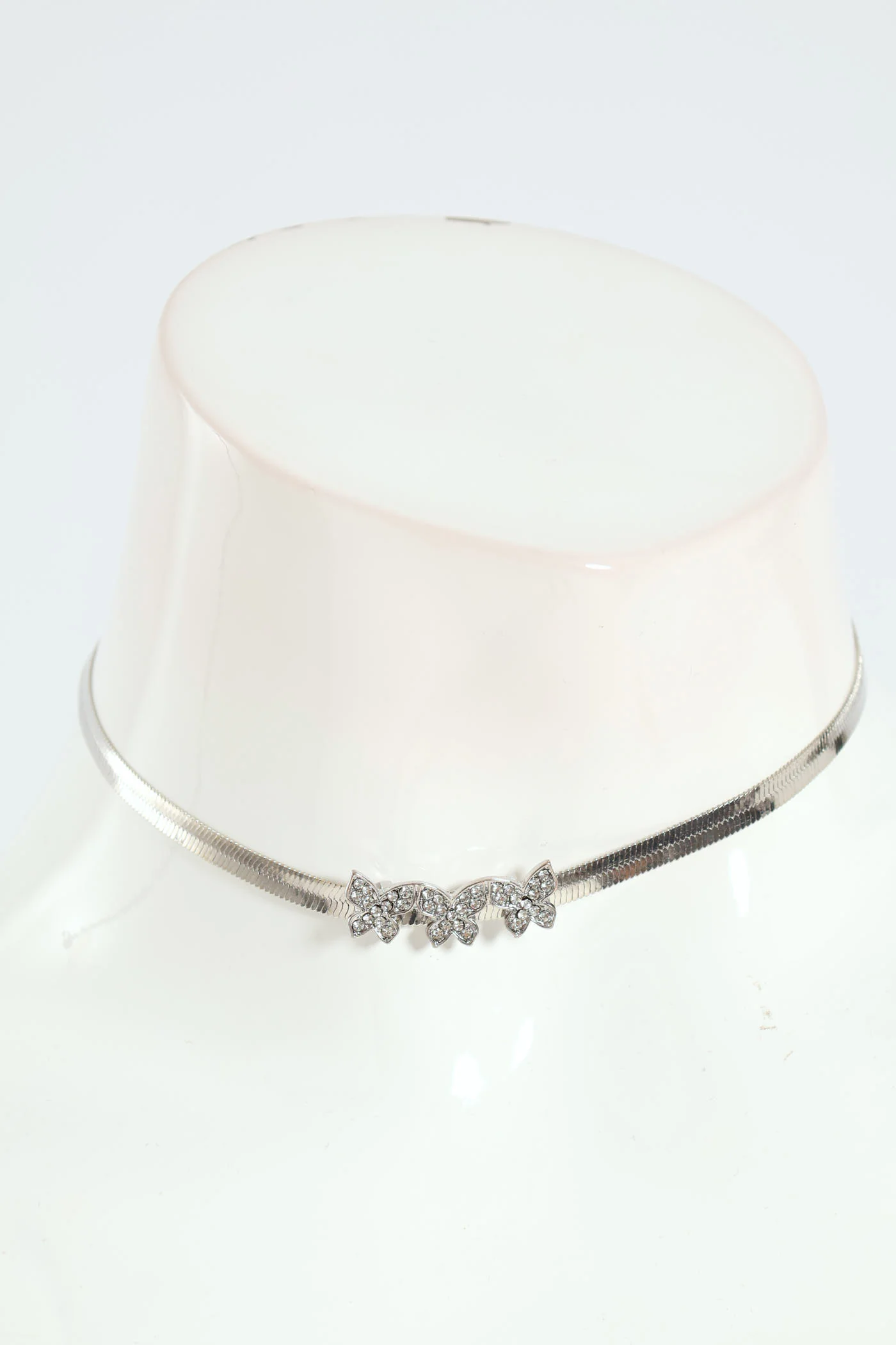 Flat Snake Chain Love Slogan Necklace - Silver
