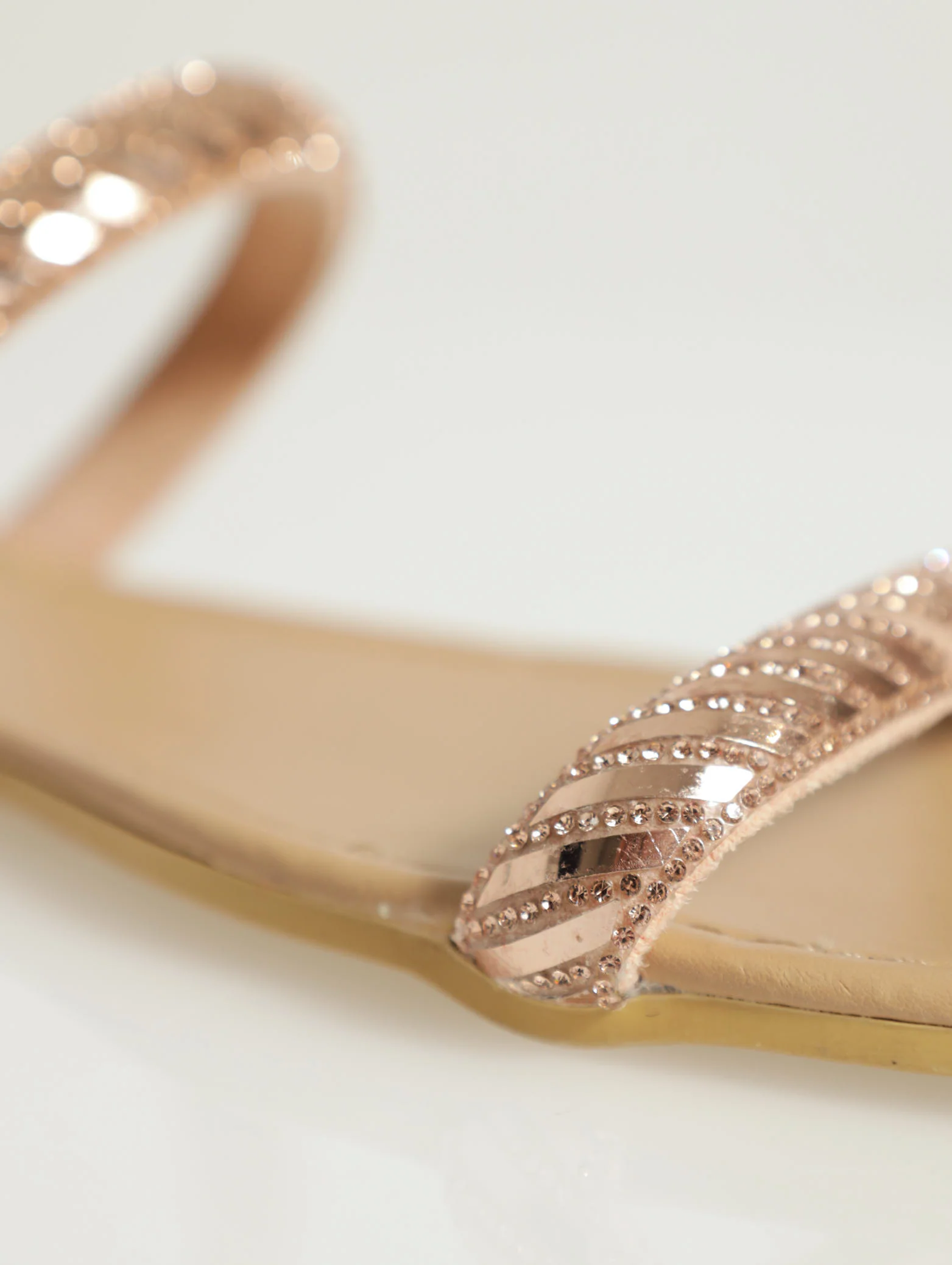 Flat Tubular Embellished 2 Strap Push In Mule Sandal - Image 2