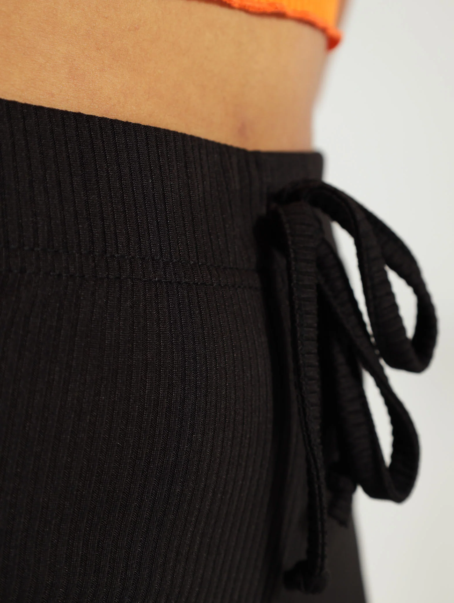 Flat Waist Rib Pants - Image 4